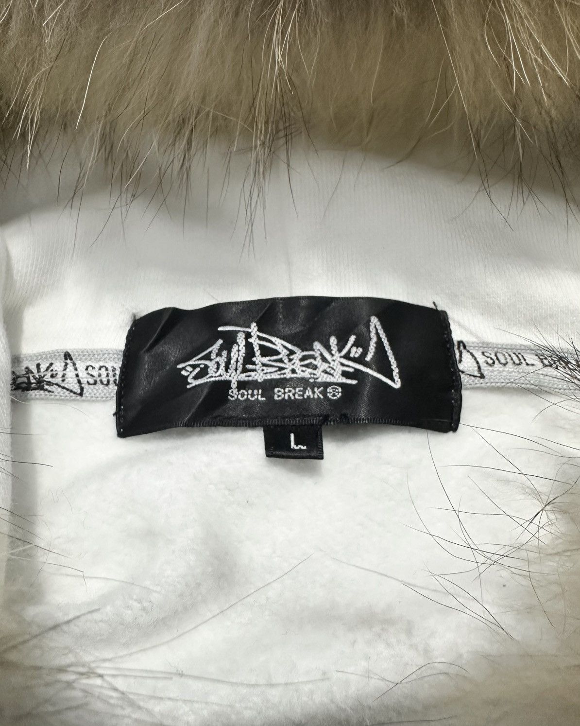 If Six Was Nine × Le Grande Bleu (L.G.B.) Y2k Soul Break Poem Dyed Fur Hoodie Lgb Ifsixwasnine Style Size US L / EU 52-54 / 3 - 6 Thumbnail