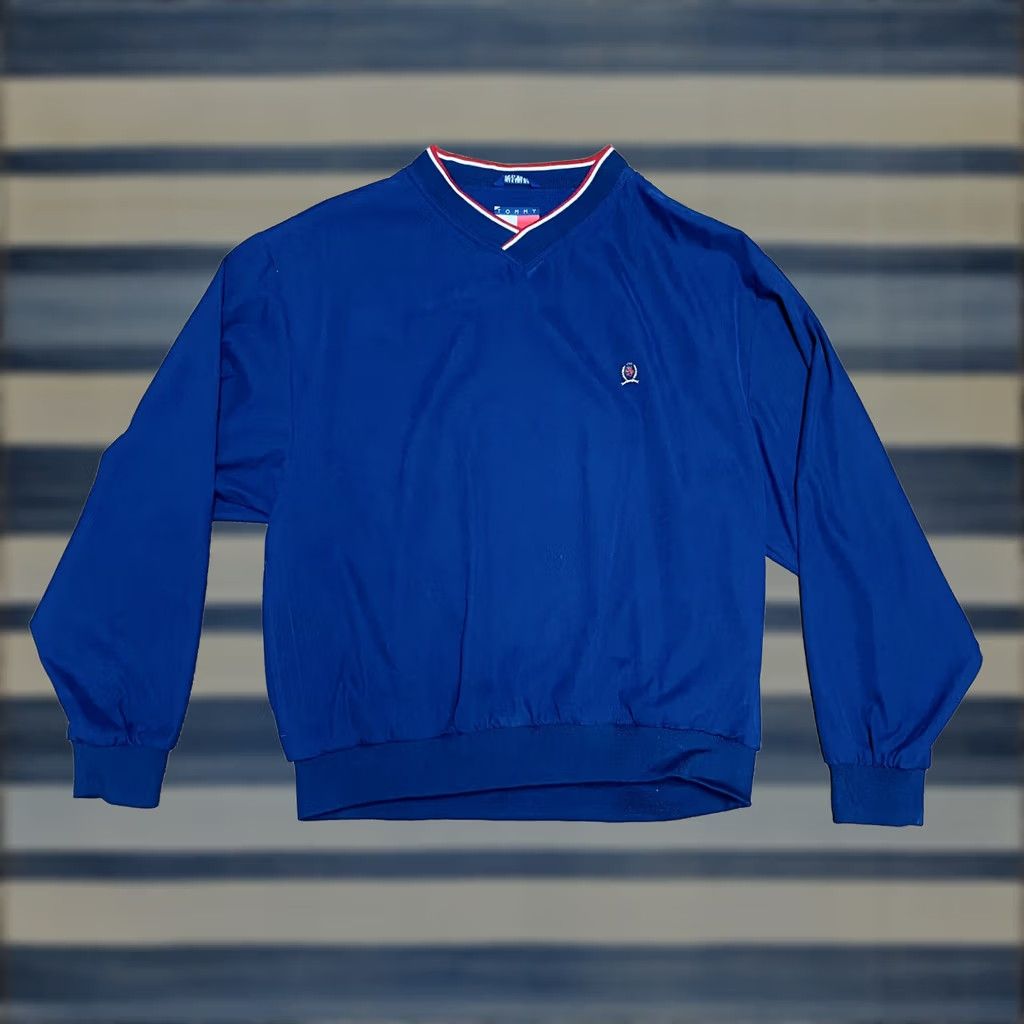 Tommy Hilfiger VINTAGE Tommy Hilfiger Windbreaker Jacket Pullover Jacket Men L Blue Golf Wind-Resistant Logo 2000s - Regular Branded Size US L / EU 52-54 / 3 - 1 Thumbnail
