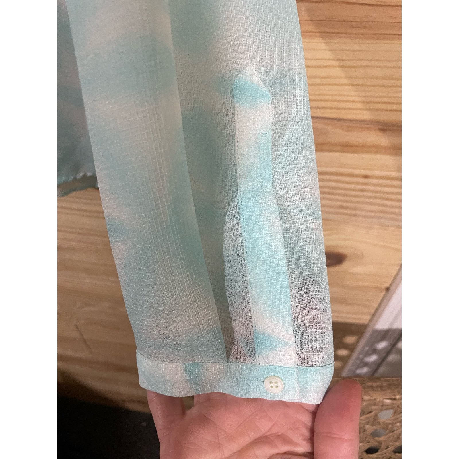 Vince Camuto Two by Vince Camuto Sheer Popover Blouse, size large Size L / US 10 / IT 46 - 4 Thumbnail