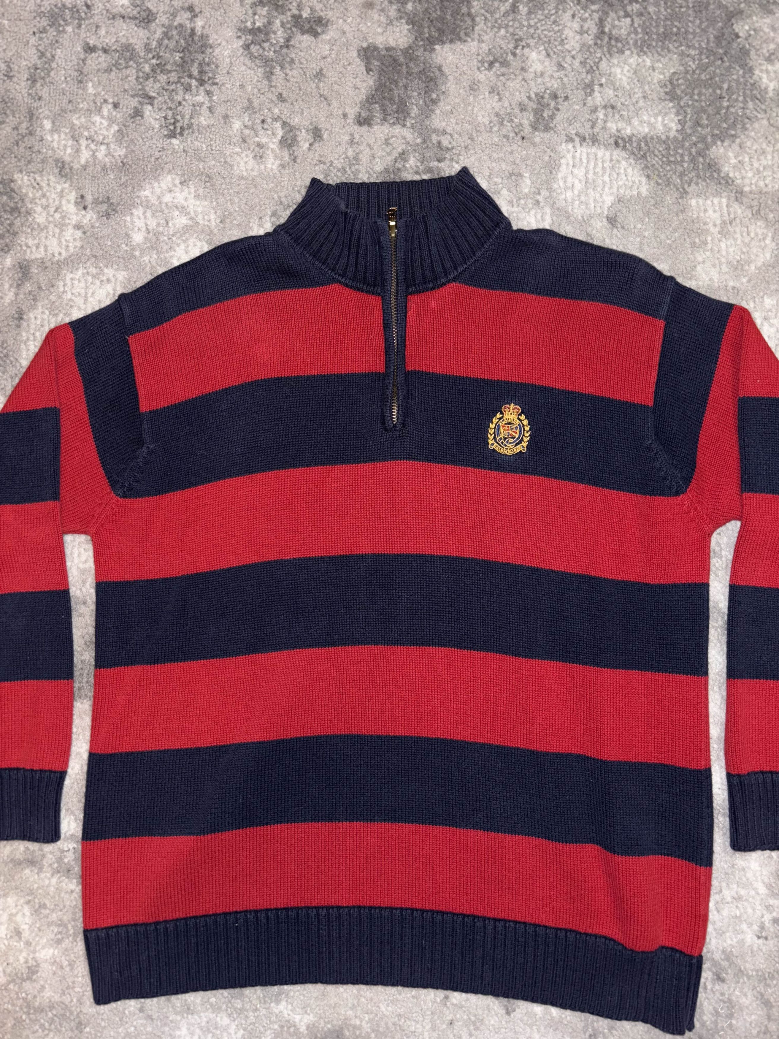 Polo Ralph Lauren Vintage Polo Ralph Lauren Striped Quarter Zip Size M / US 6-8 / IT 42-44 - 2 Thumbnail
