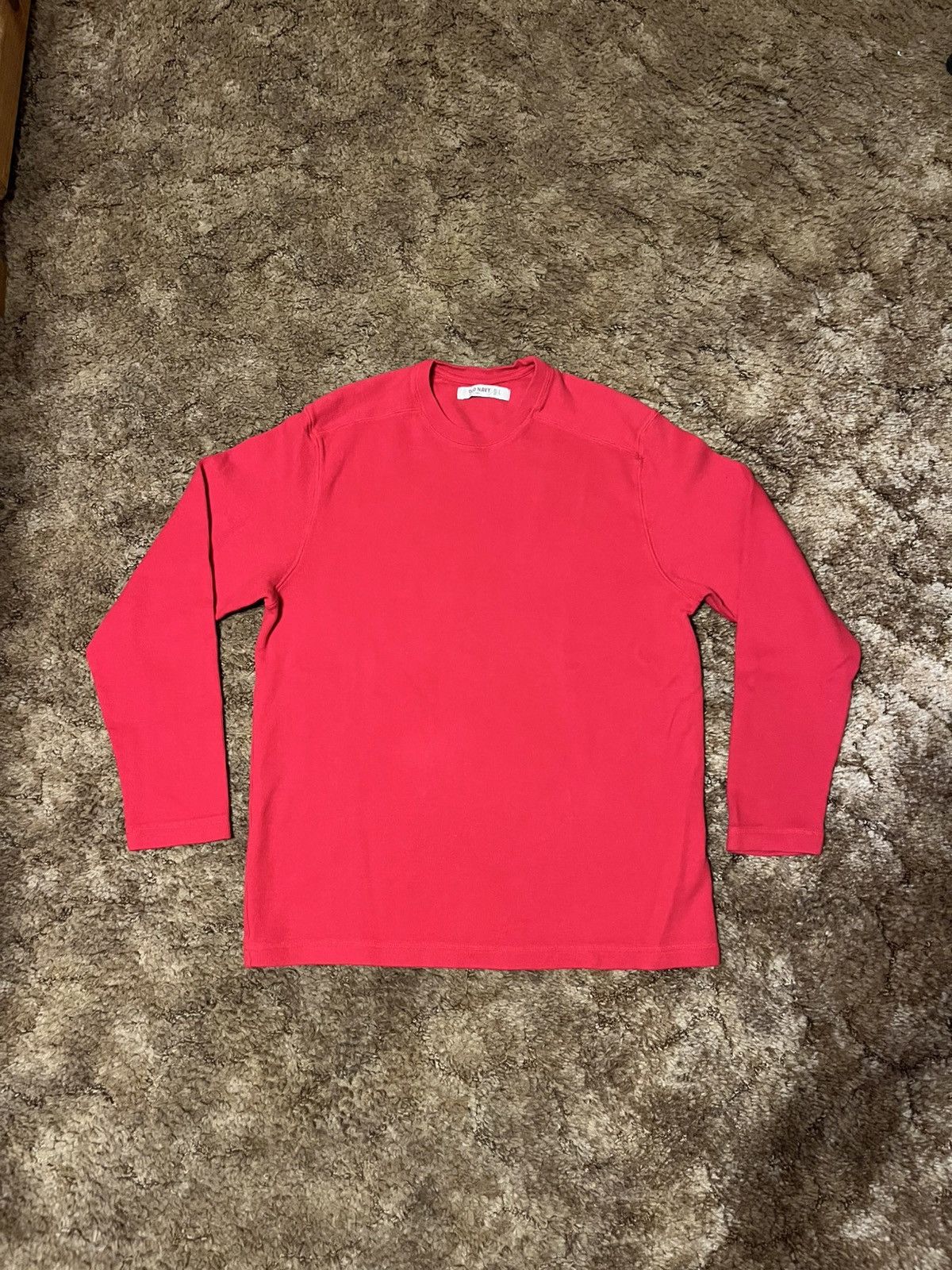 Old Navy Vintage Y2K Old Navy Long Sleeve Knit Sweater Red Large Size US L / EU 52-54 / 3 - 1 Thumbnail