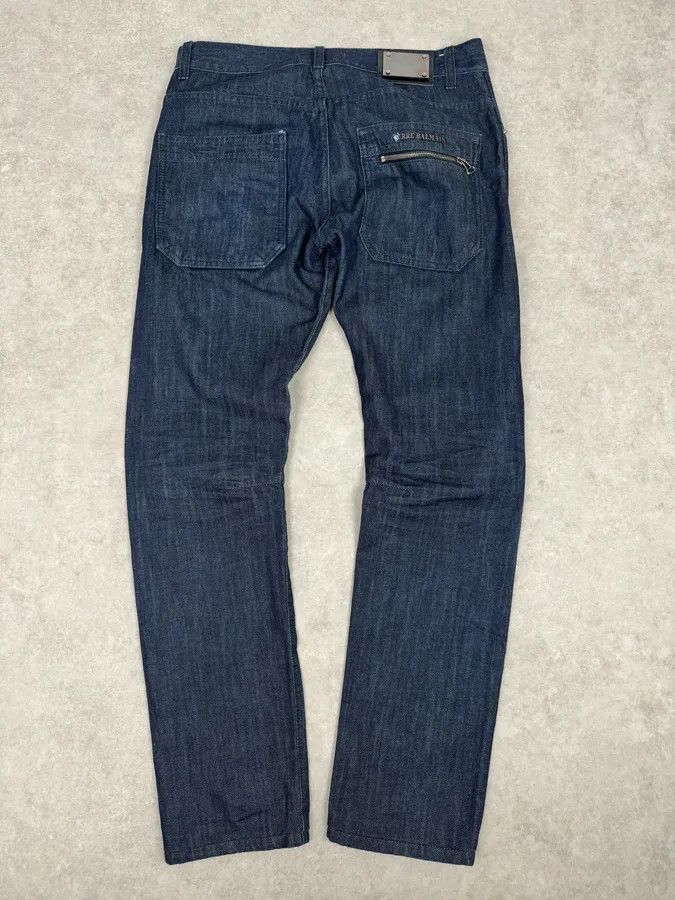 Balmain 2010s Pierre Balmain Navy Brut Slim Denim Jeans Size US 30 / EU 46 - 6 Thumbnail