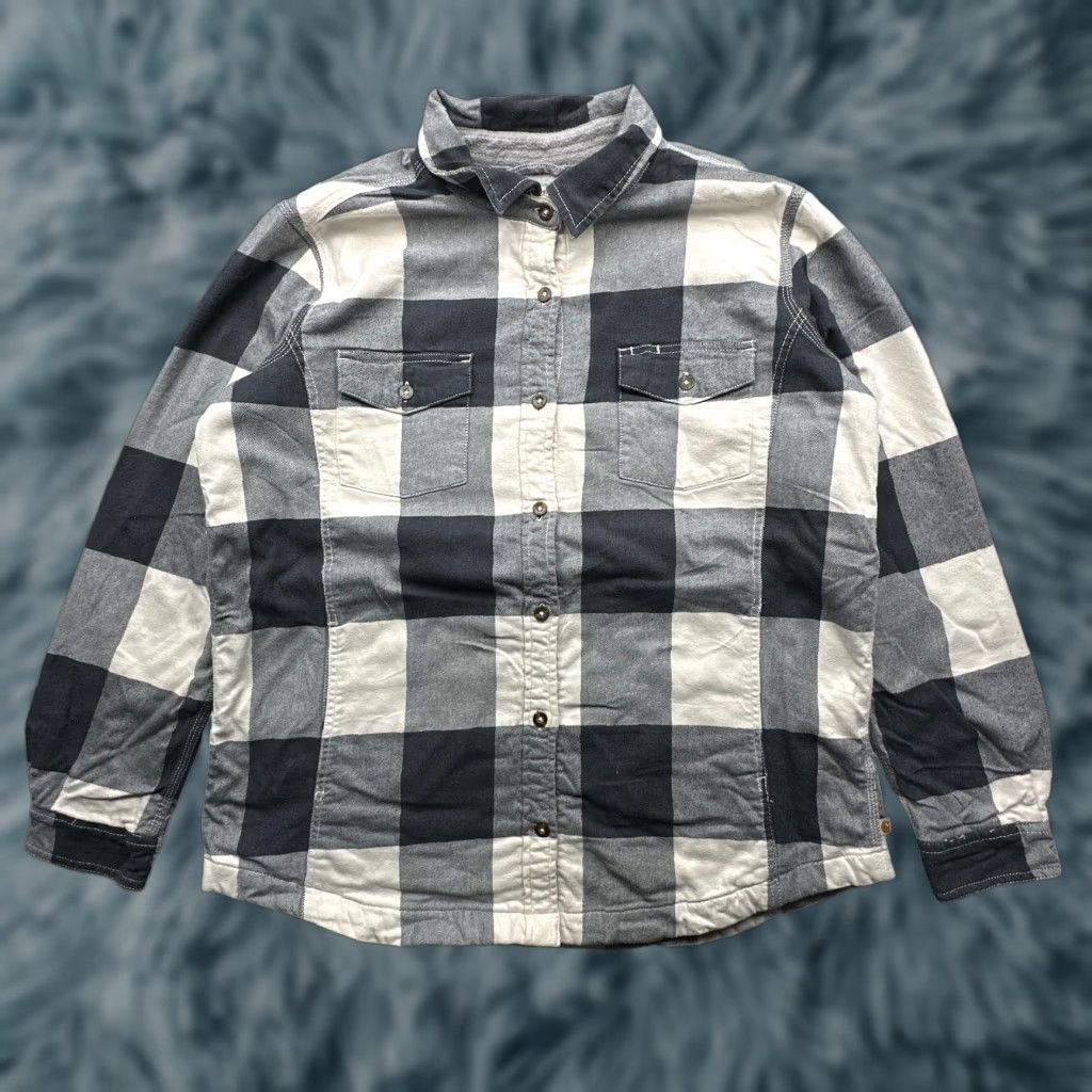 Carhartt Carhartt Rugged Flex Hamilton Fleece-Lined Flannel Shirt XL Black Plaid Women Size XL / US 12-14 / IT 48-50 - 1 Thumbnail