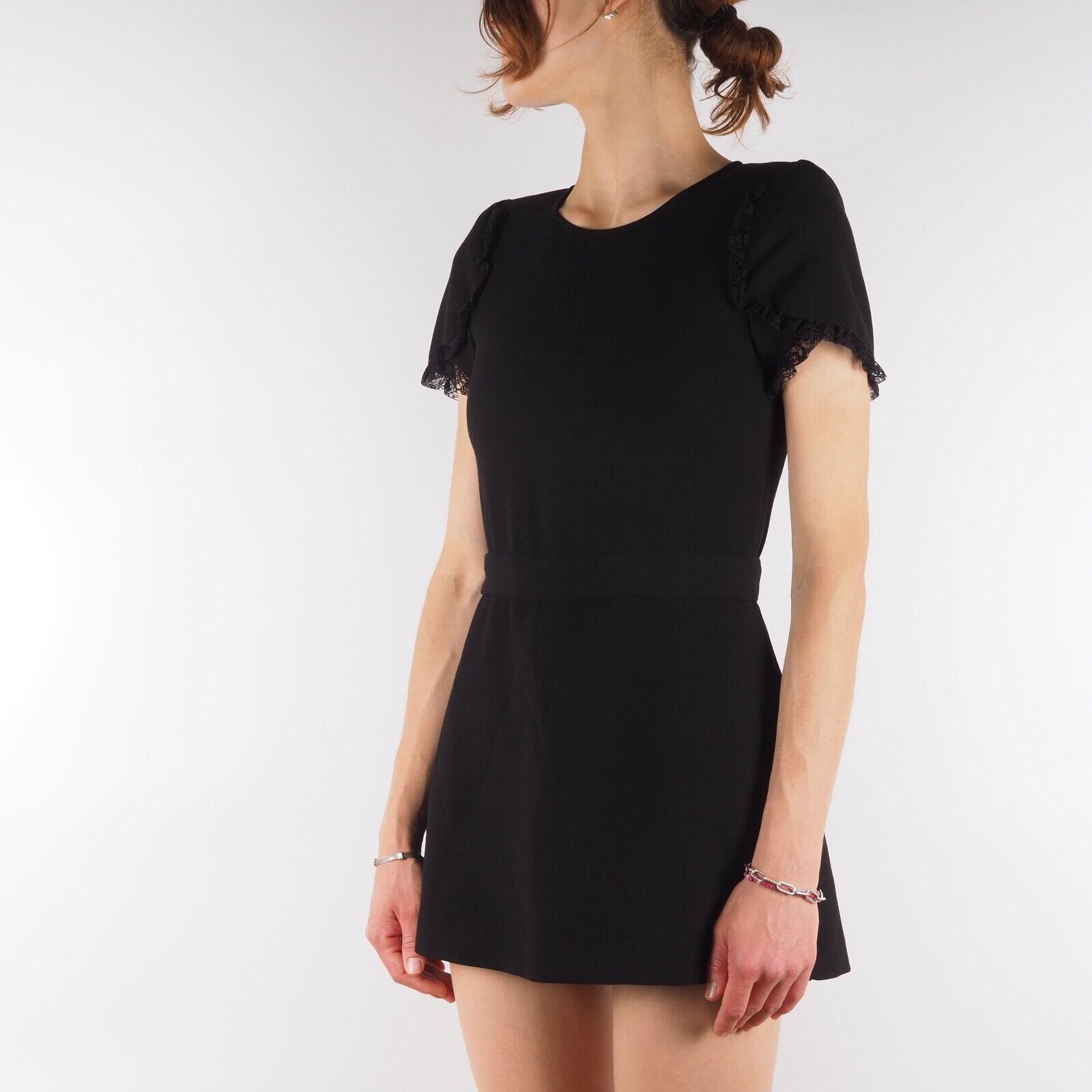 Maje Maje Black Ively Romper Playsuit Combi Short Mini Dress Size 26" / US 2 / IT 38 - 2 Thumbnail