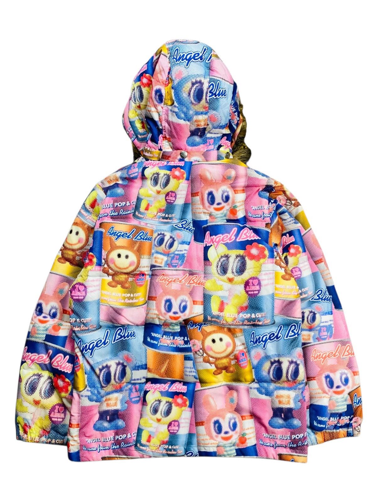 Hysteric Glamour 2000s Angel Blue - Full Printed Fur Hoodie Reversible Jacket Size US M / EU 48-50 / 2 - 3 Thumbnail