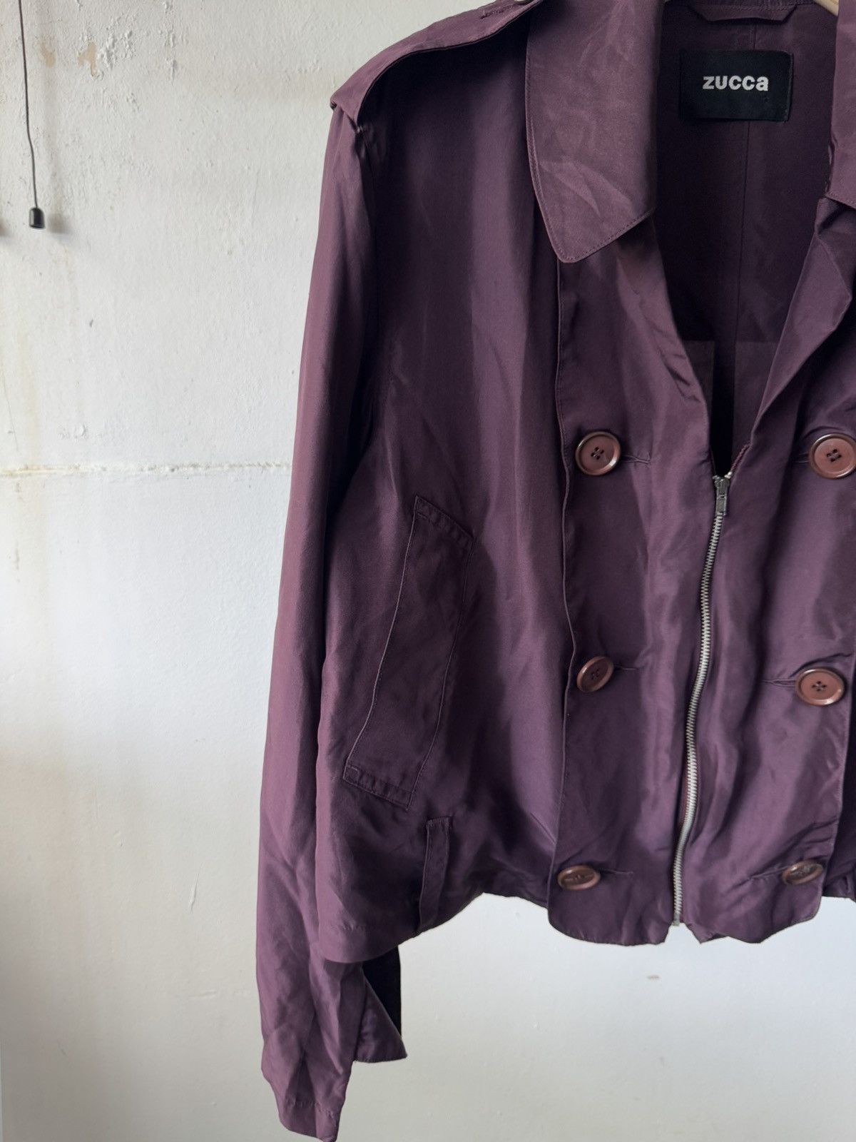 Issey Miyake 2000s Zucca Cropped Zipper Nylon Sample Jacket Size M / US 6-8 / IT 42-44 - 2 Thumbnail