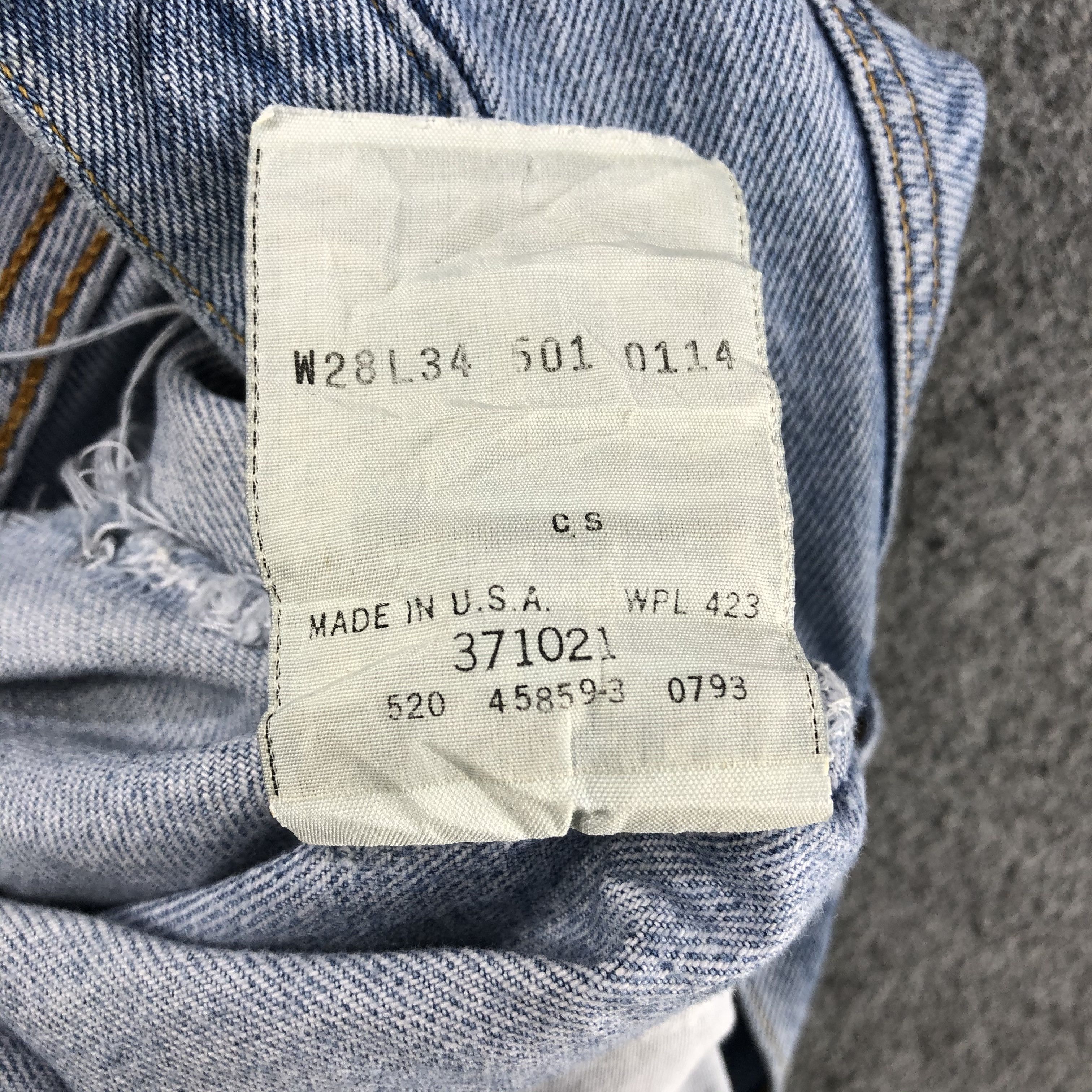 Levi's Vintage 90s Distress Levis 501 Jeans-J1408 Size US 28 / EU 44 - 13 Thumbnail