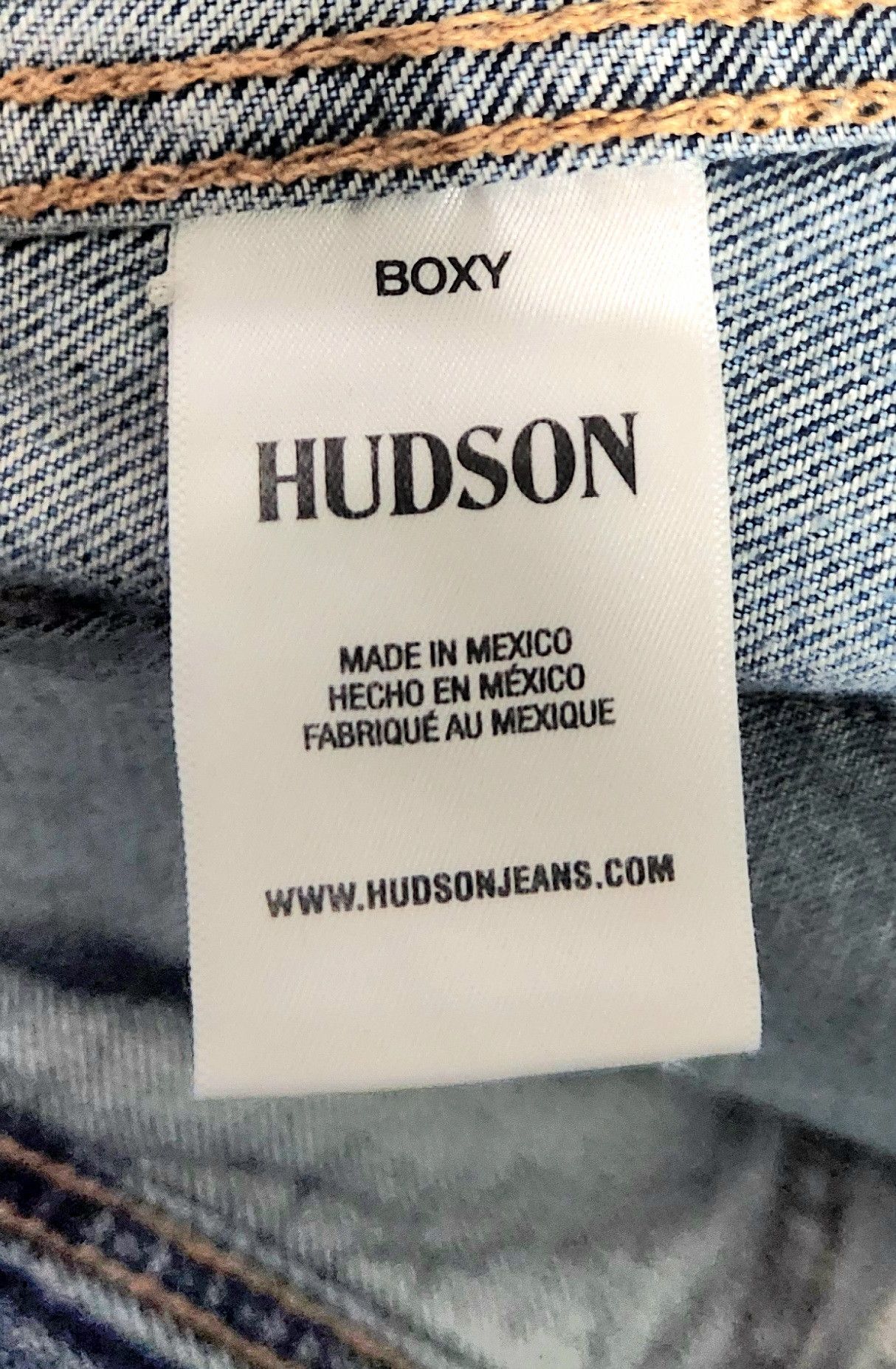 Hudson Hudson Jeans Boxy Ripped Denim Trucker Jacket Distressed Size US XXL / EU 58 / 5 - 14 Thumbnail