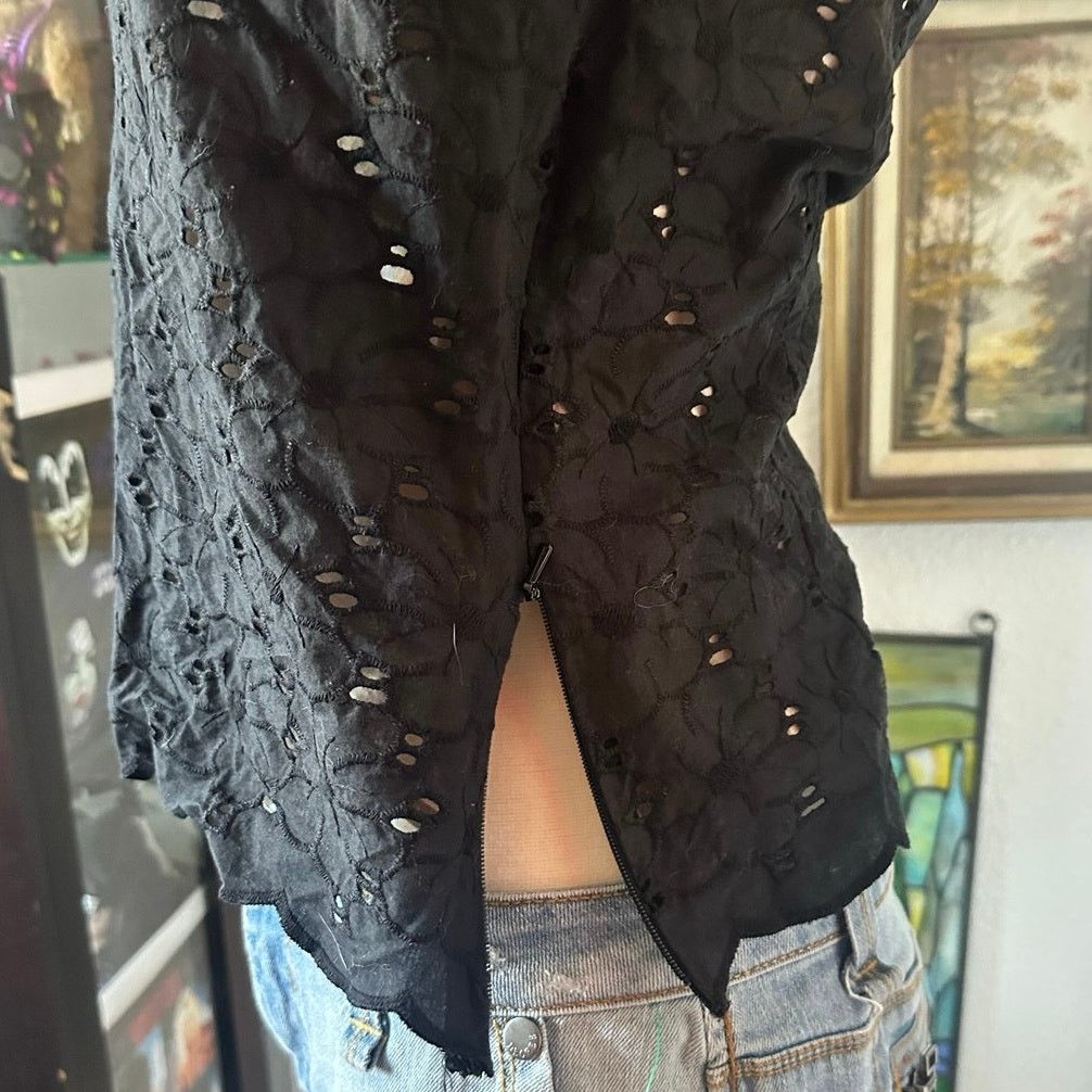 Laundry by Shelli Segal laundry by shelli segal black beige floral tank top Size M / US 6-8 / IT 42-44 - 3 Thumbnail