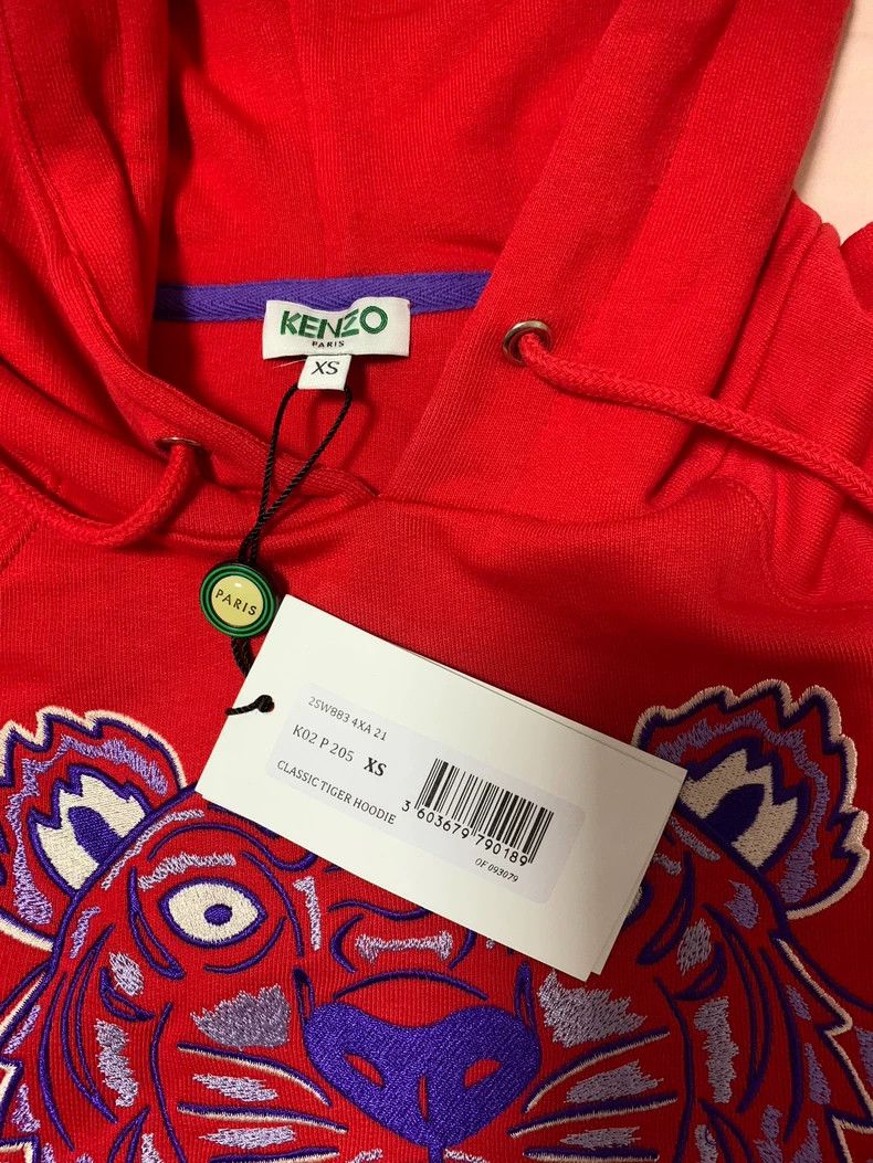 Kenzo KENZO Lady red tiger head hoodie Size XS / US 0-2 / IT 36-38 - 3 Thumbnail