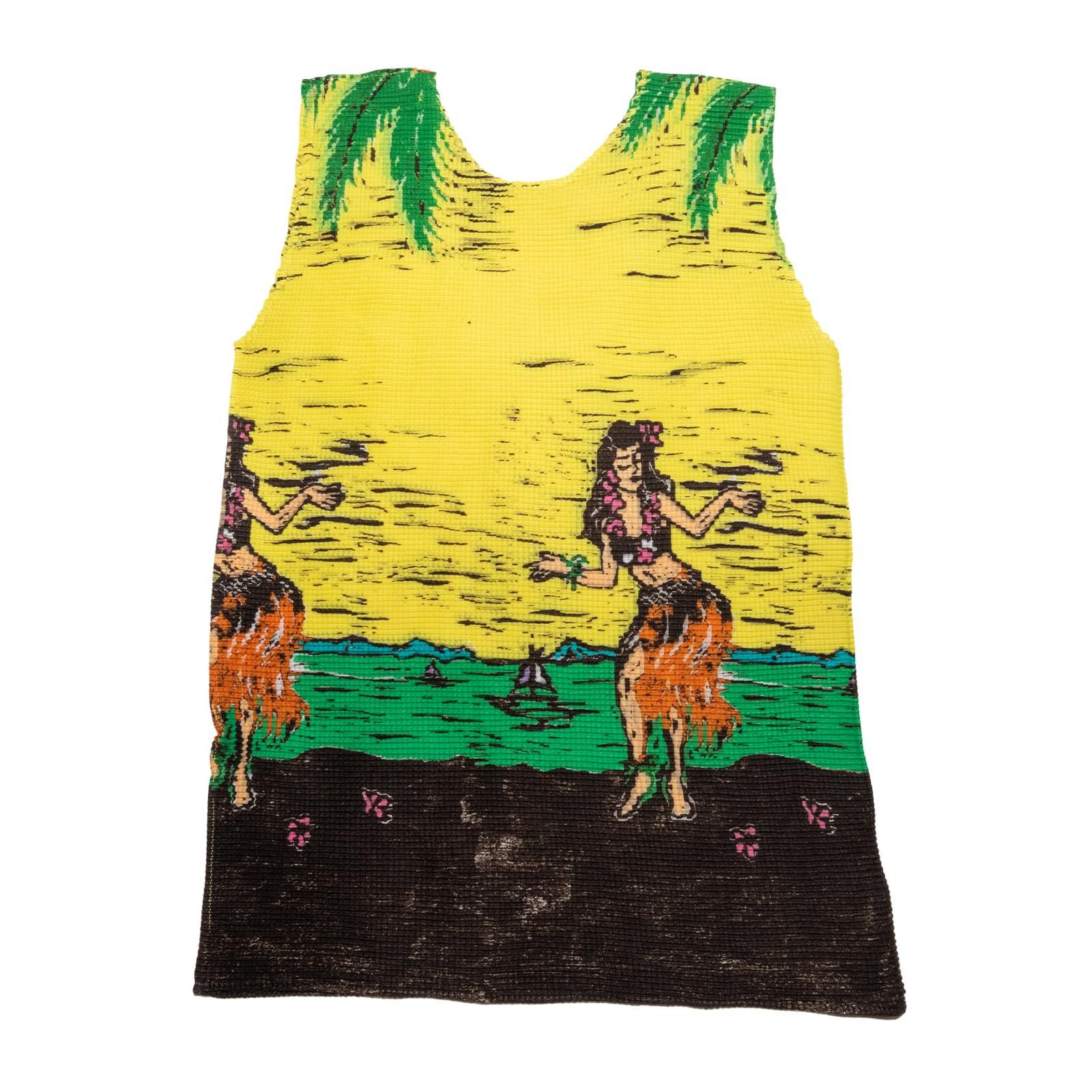Issey Miyake × Pleats Please Issey Miyake Issey Miyake ME SS 2005 Hawaii Print Tank Top Size S / US 4 / IT 40 - 2 Thumbnail