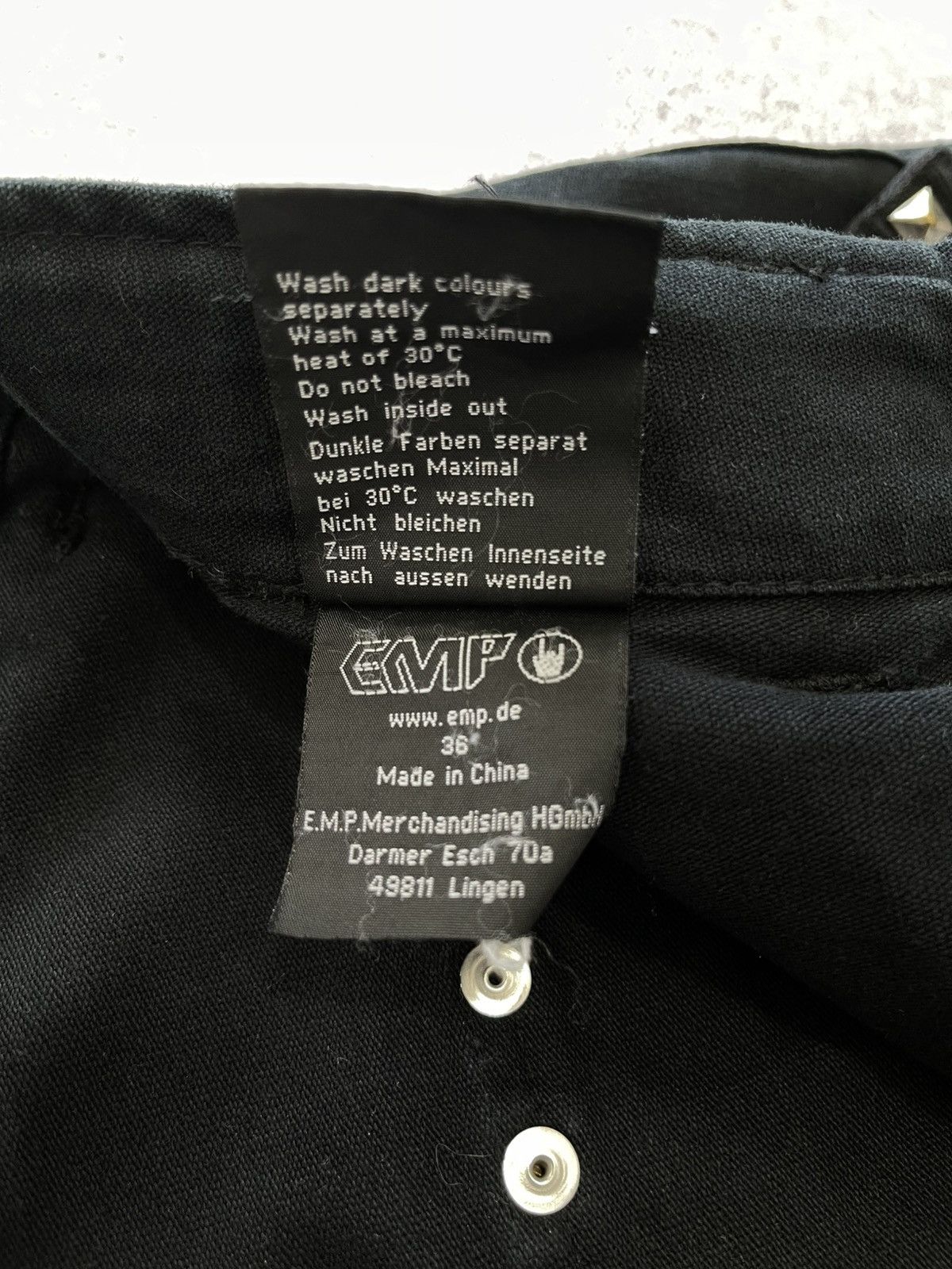Japanese Brand 90's Gothicana by EMP Studded Punk Y2k Baggy Bondage Pants Size US 36 / EU 52 - 9 Thumbnail