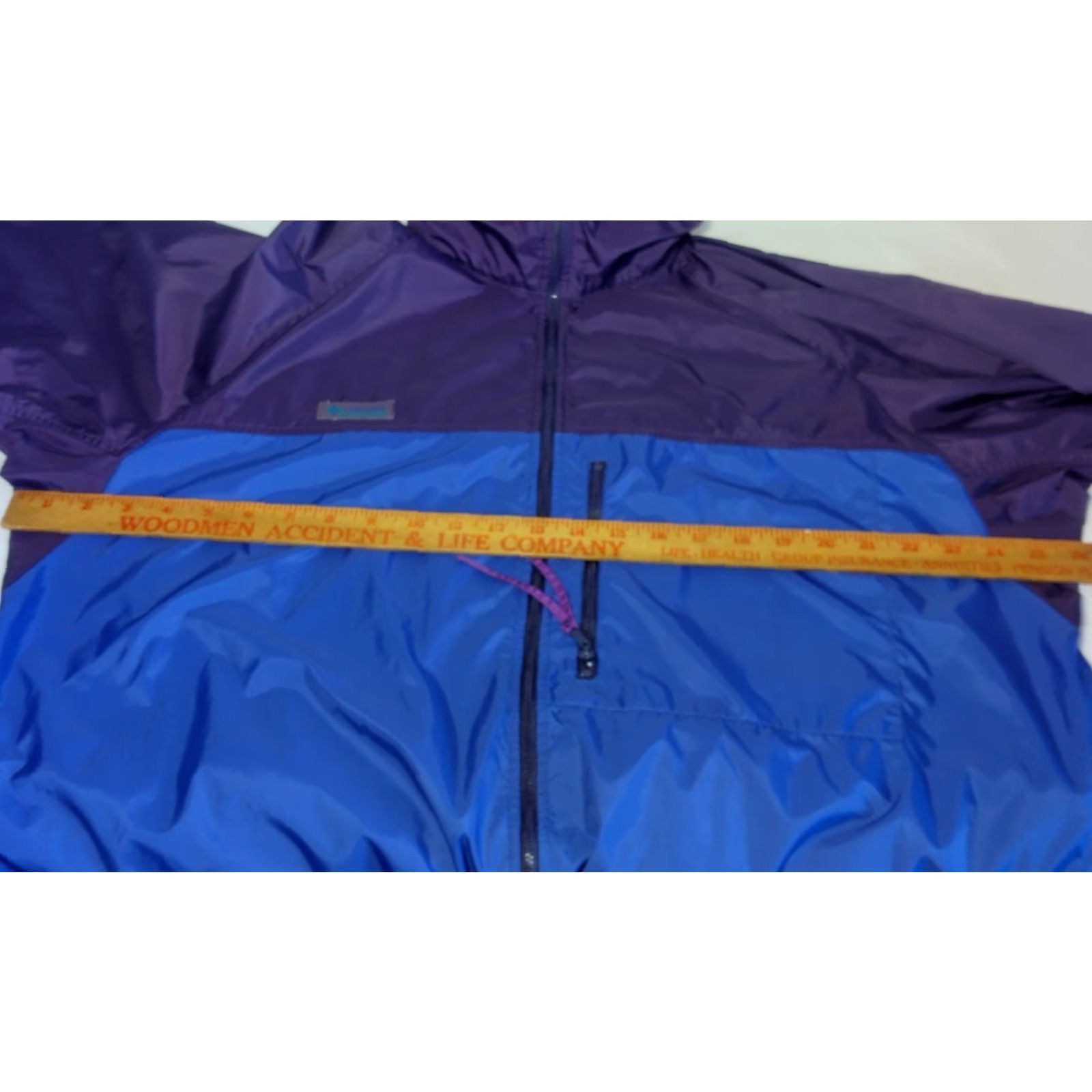 Vintage VINTAGE Columbia Windbreaker Jacket Women XL Blue Purple Hooded Outdoors Nylon READ Size XL / US 12-14 / IT 48-50 - 4 Thumbnail