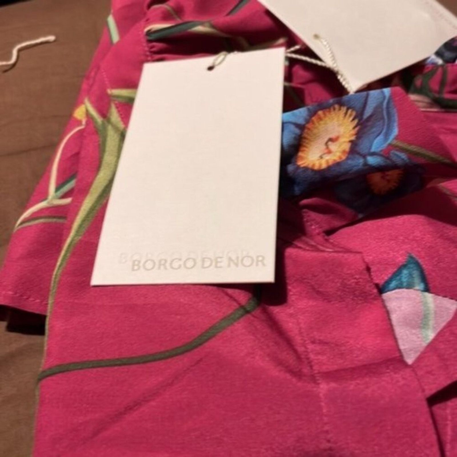 Other Borgo De Nor Floral blouse with ruffle collar Fuchsia size 8 Size M / US 6-8 / IT 42-44 - 11 Thumbnail