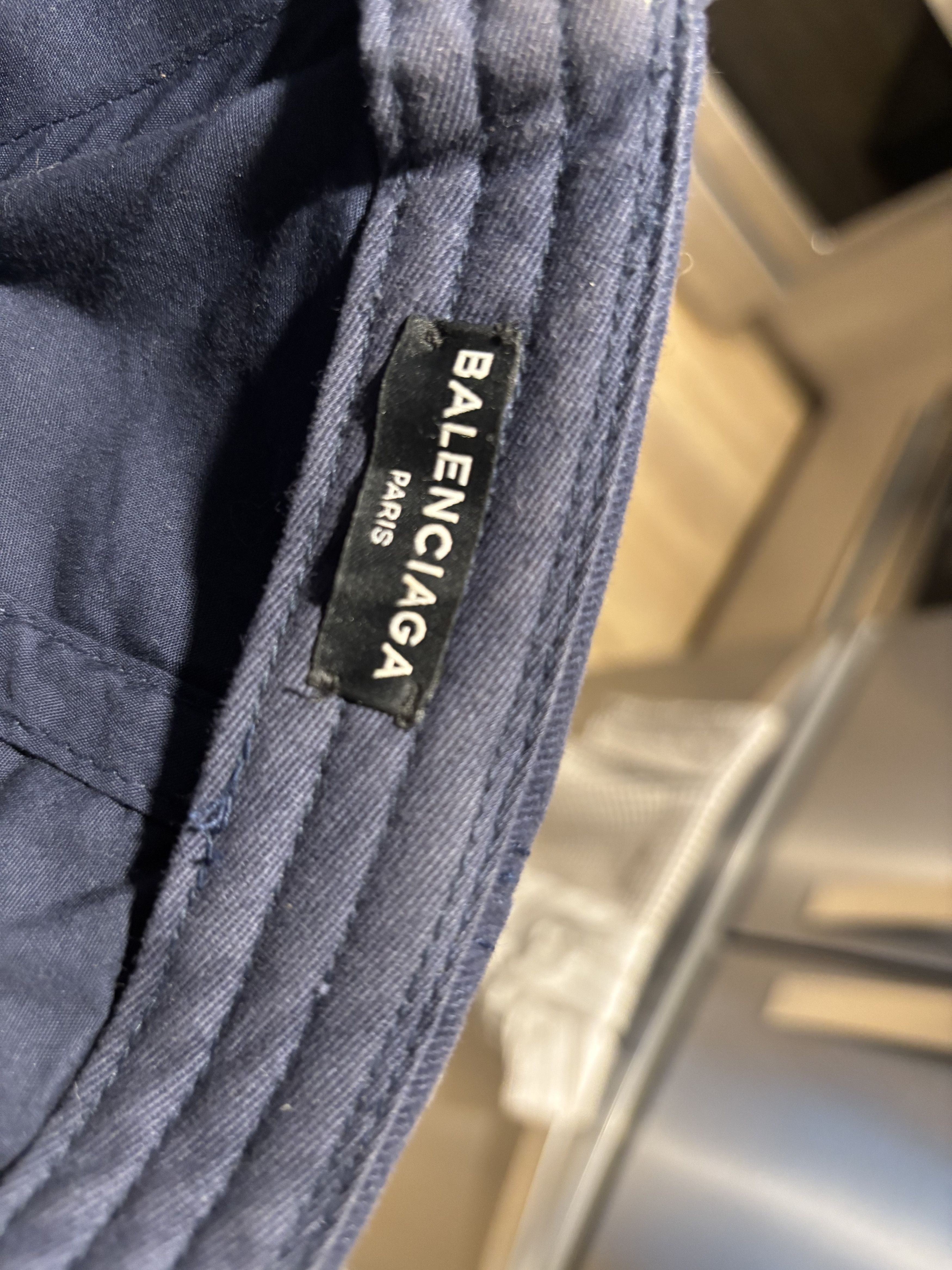 Balenciaga Navy Balenciaga Baseball Hat Size ONE SIZE - 4 Thumbnail