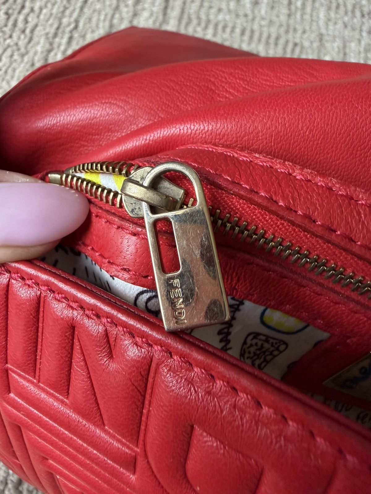 Fendi Fendi Baguette - 1997 Re-edition - Red Nappa Leather - Gold Size ONE SIZE - 21 Thumbnail