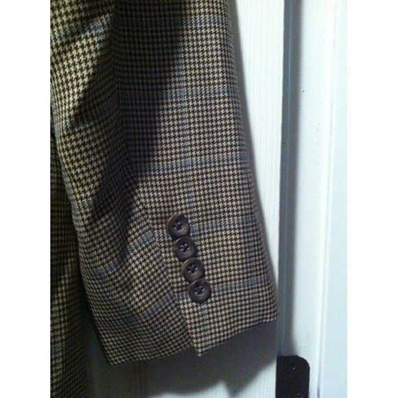 Saks Fifth Avenue SAKS FIFTH AVENUE MEN'S 100%WOOL SPORT COAT BLAZER SIZE:42L Size 42L - 7 Thumbnail