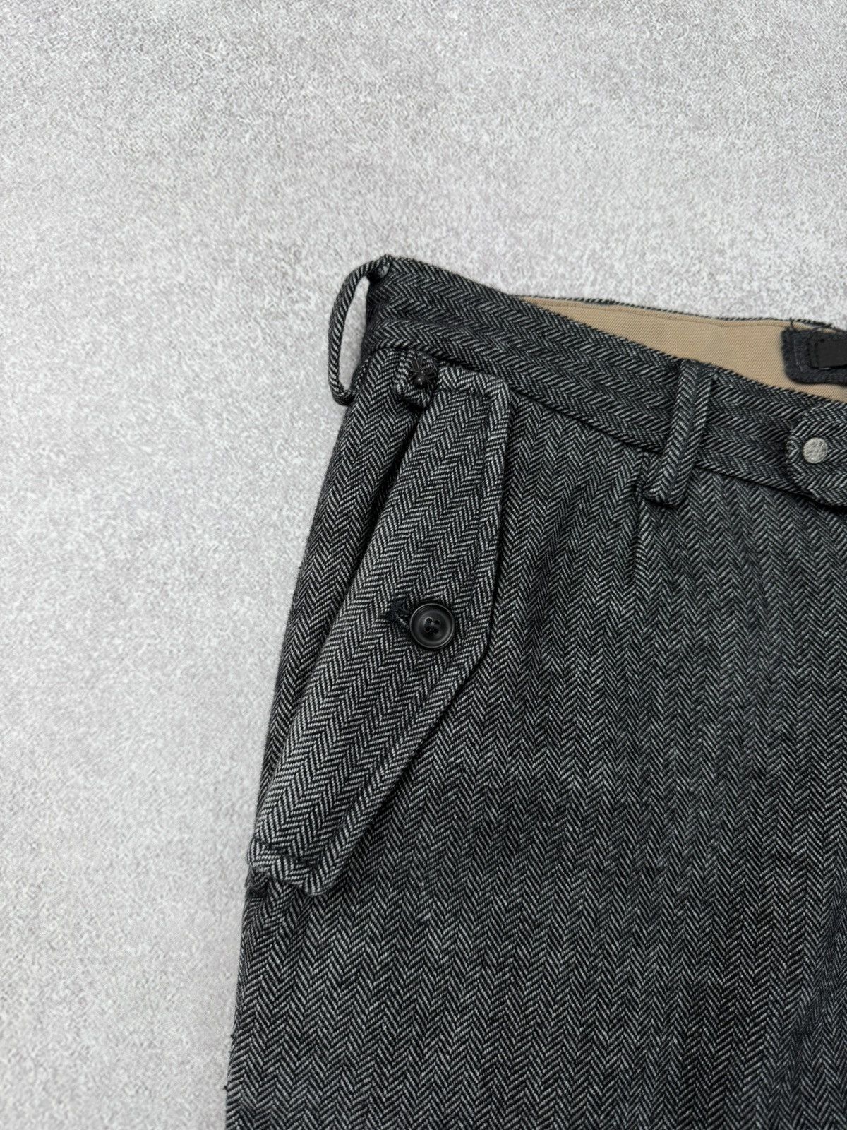 Messagerie Messagerie Gray Herringbone Wool Trousers Pants Size 46 Size US 32 / EU 48 - 4 Thumbnail