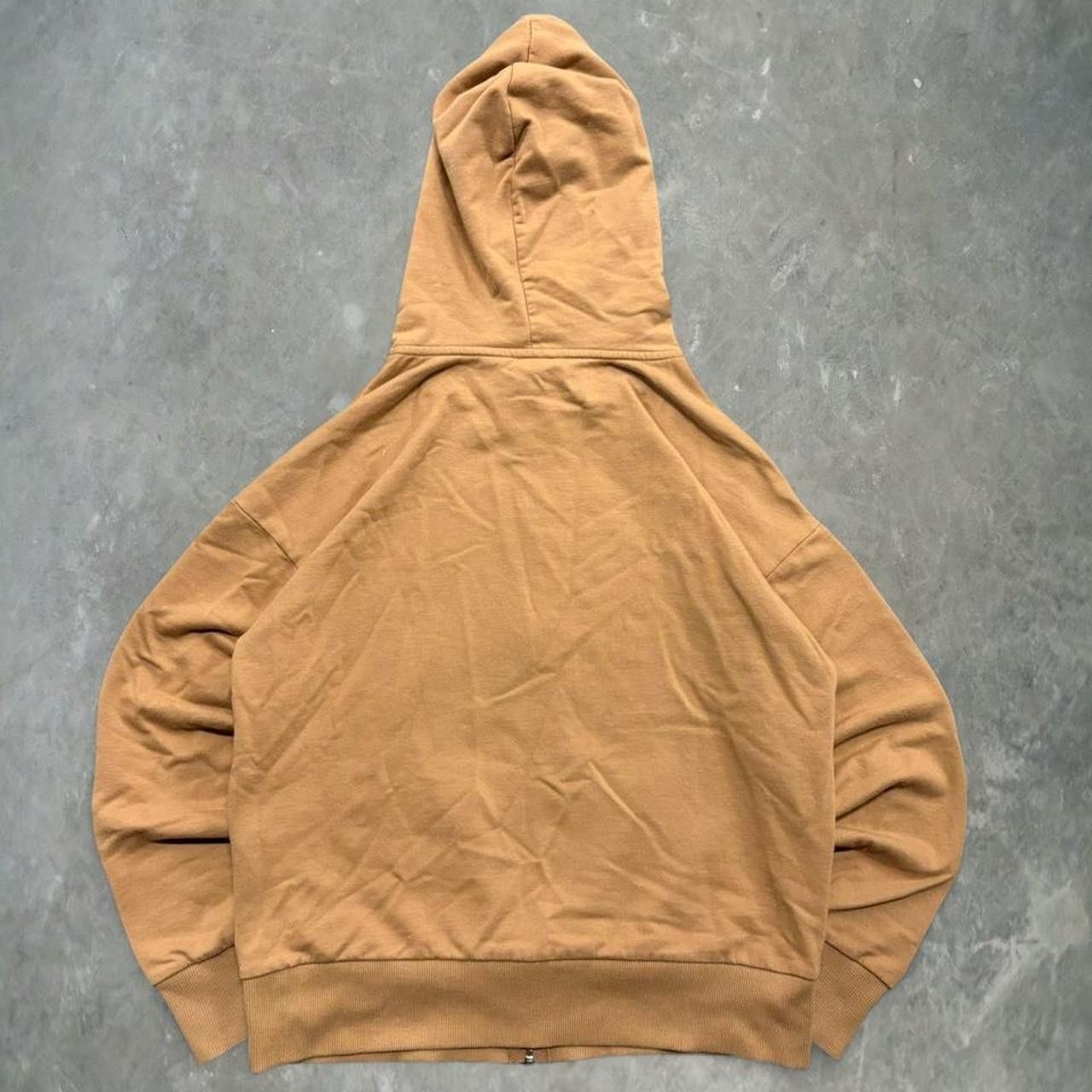 Vintage Crazy Vintage Y2K 2000s Blank Brown Khaki Zipup Hoodie! Size US M / EU 48-50 / 2 - 2 Thumbnail