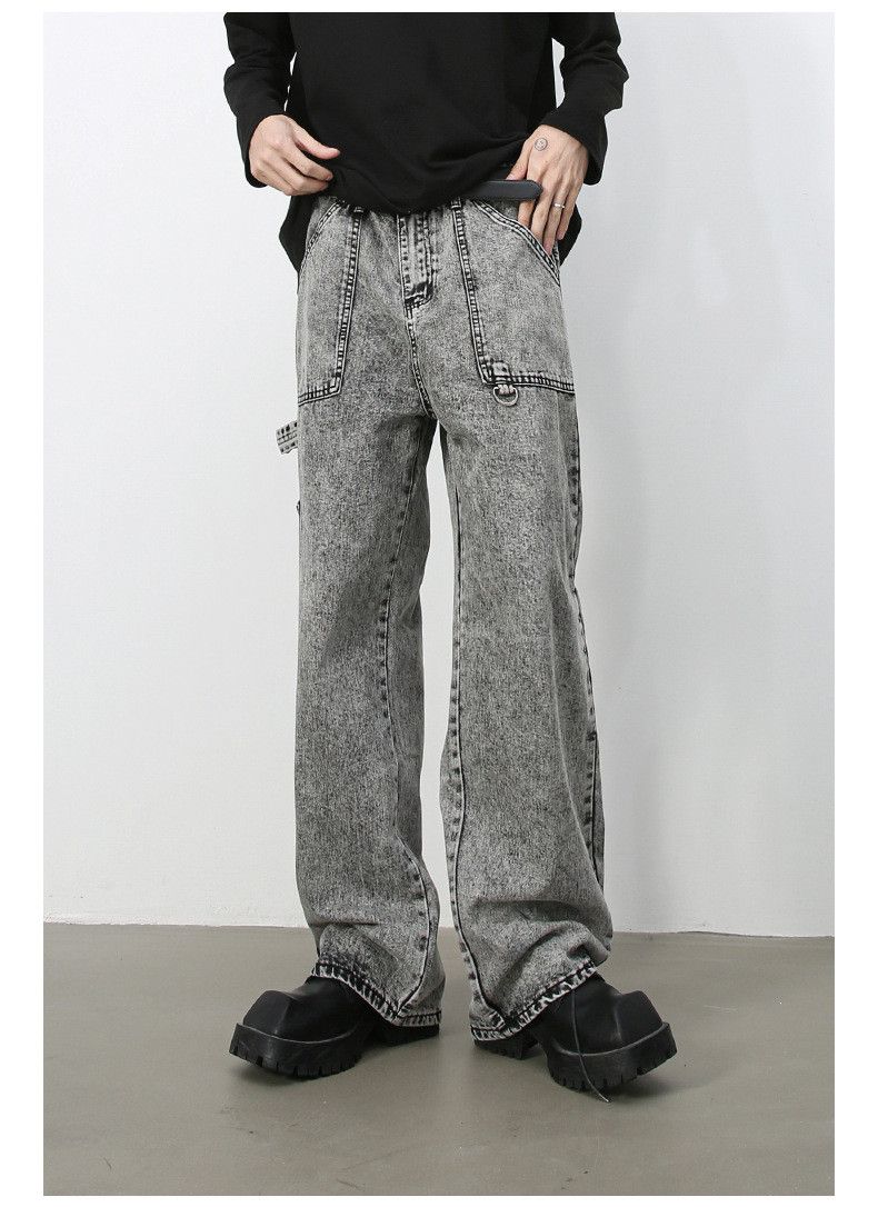 Japanese Brand × Jean Vintage grey multi-pocket high street loose straight jeans Size US 32 / EU 48 - 3 Thumbnail