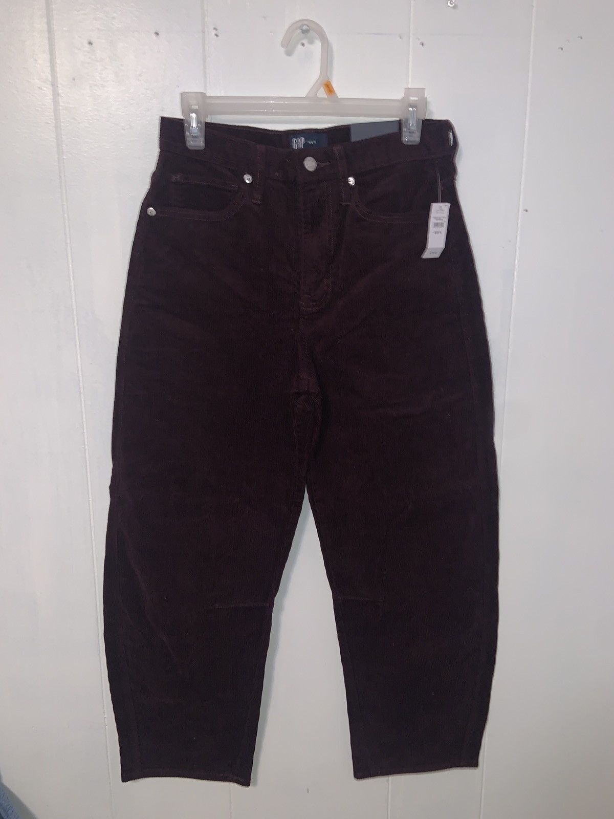 Gap Womens - Barrel Corduroy High Rise Pants - Size 4/27R Size 27" / US 4 / IT 40 - 6 Thumbnail