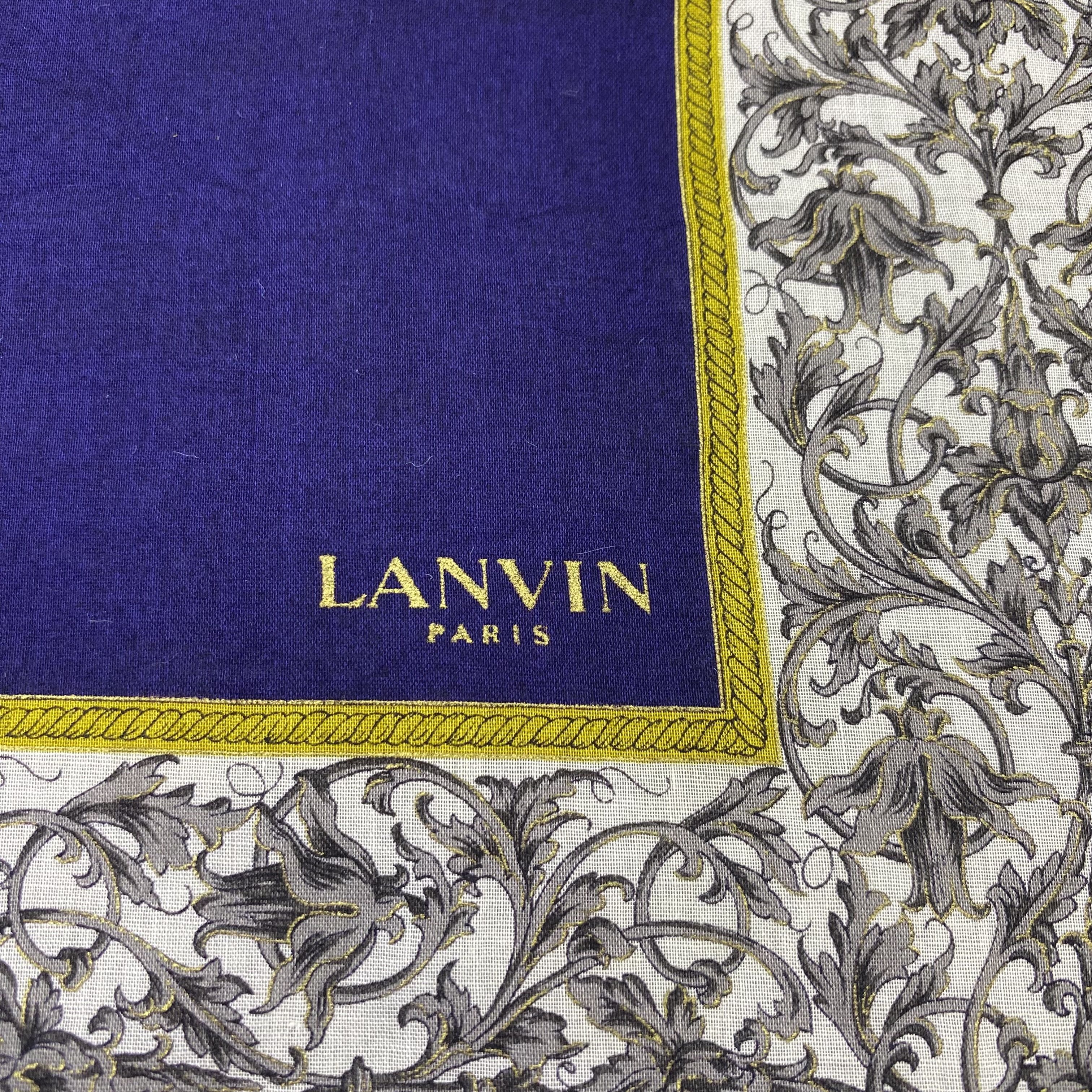 Lanvin × Vintage Lanvin Handkerchief / Bandana / Neckerchief / Headscarf-B968 Size ONE SIZE - 5 Thumbnail