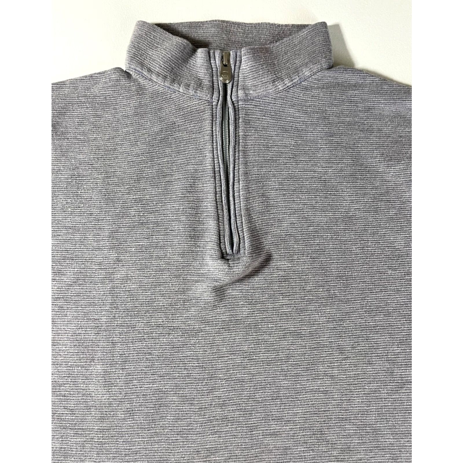 Peter Millar Men's Peter Millar Crown Comfort Ottoman Quarter Zip Sweater Gray Sz L Size US L / EU 52-54 / 3 - 4 Thumbnail