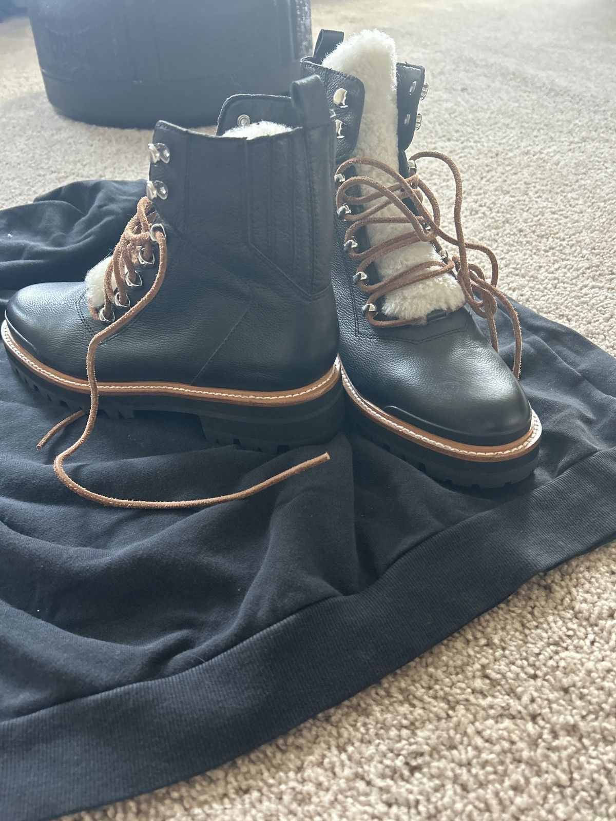 Marc Fisher Marc Fisher LTD MLIZZIE Black Leather Boots – Size 8.5M Size US 8.5 / IT 38.5 - 3 Thumbnail