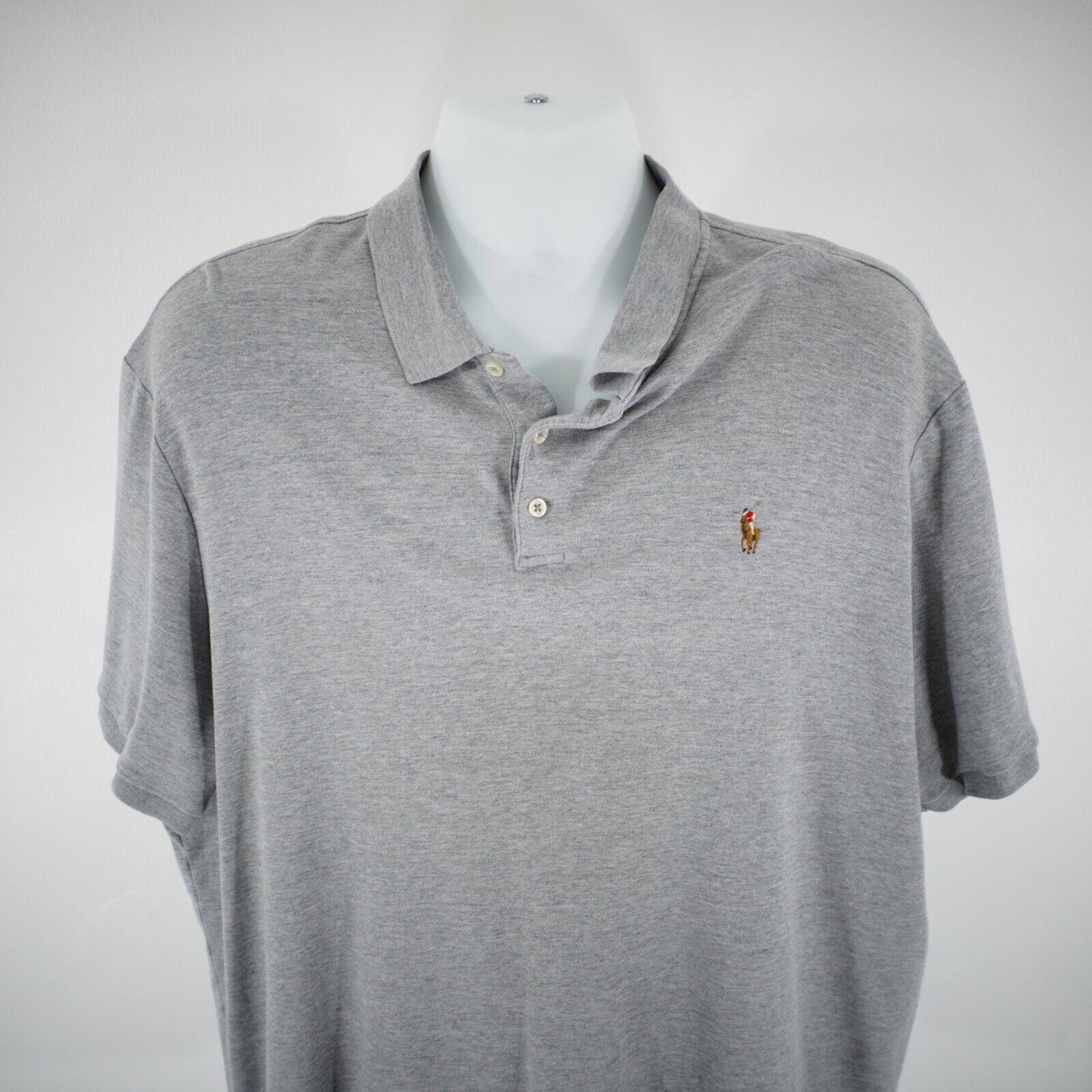 Ralph Lauren Polo Ralph Lauren Classic Fit 2XL Gray Short Sleeve Polo Shi Size US XXL / EU 58 / 5 - 1 Thumbnail