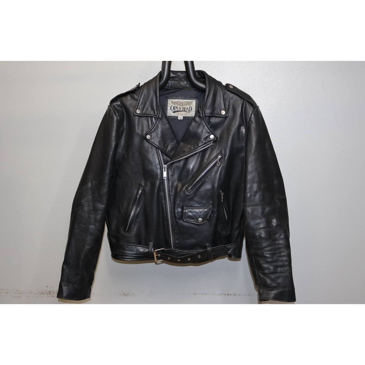 Vintage Vintage Wilsons Open Road Black Leather Motorcycle Jacket Size US L / EU 52-54 / 3 - 1 Thumbnail