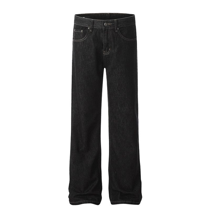 Jean American-style washed retro black straight leg jeans for men Size US 32 / EU 48 - 1 Thumbnail