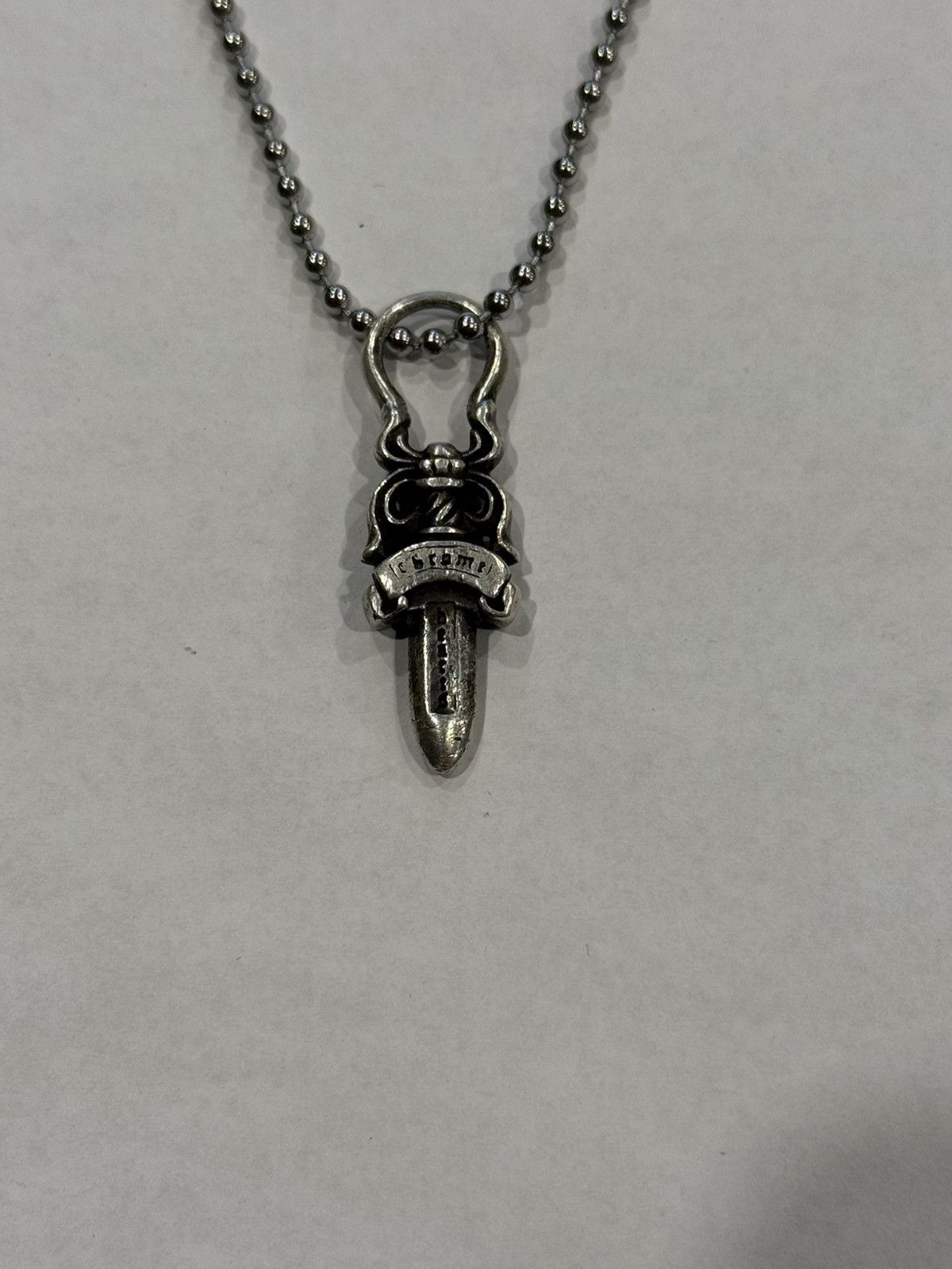 Chrome Hearts Chrome Hearts Dagger Pendant Silver Ball Chain Necklace .925 Size ONE SIZE - 9 Thumbnail
