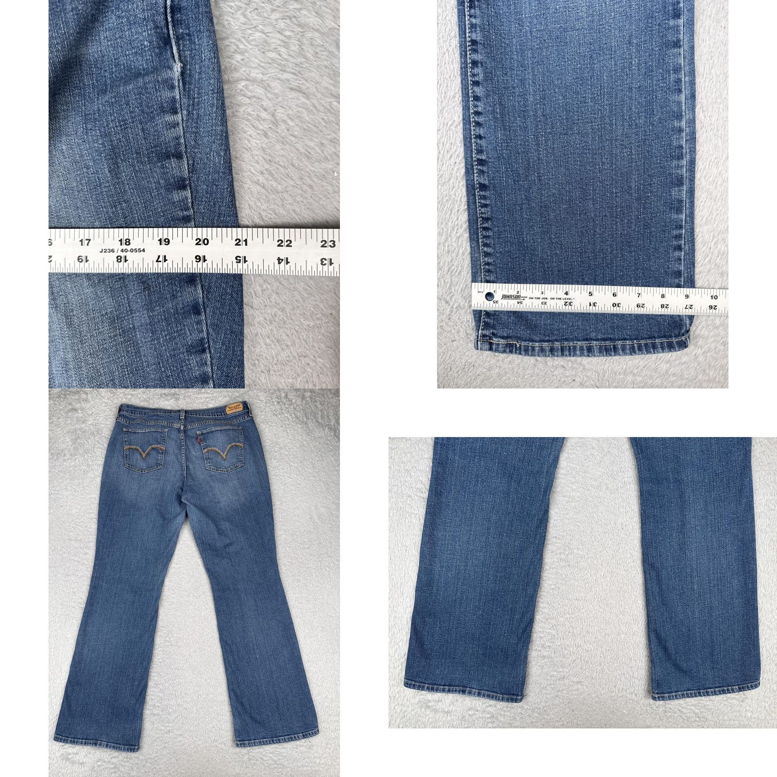 Levi's Levis Jeans Women 12 Blue Medium Wash Bootcut 32x30 Denim 5-Pocket Stretch Regular Mid Rise N/A Size 34" / US 12 / IT 48 - 9 Thumbnail