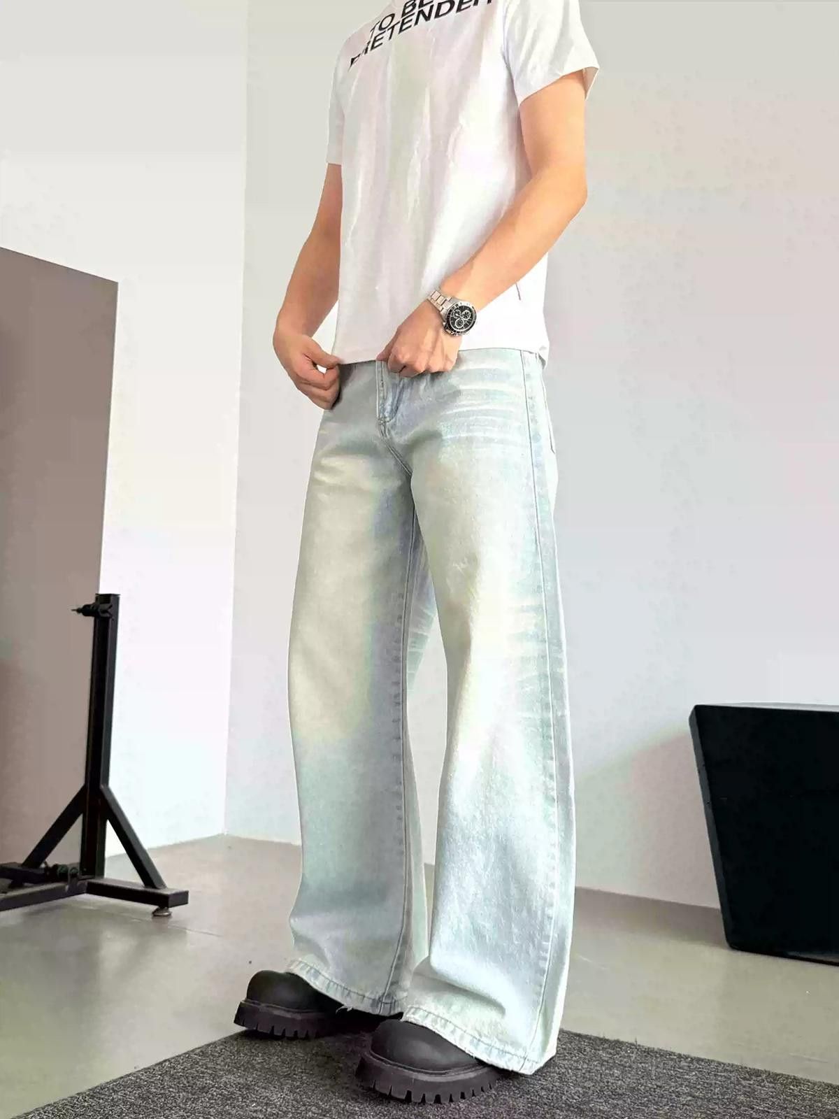 Vintage Light Wash Wide Leg Jeans Size US 30 / EU 46 - 2 Thumbnail
