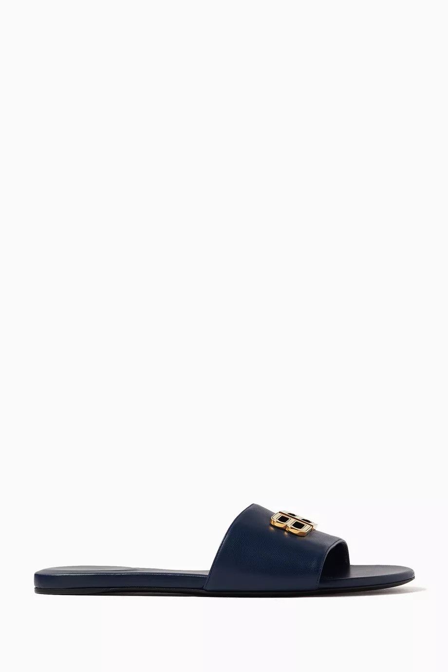 Balenciaga o1la1rc1a1024 Groupie Sandals in Navy/Gold Size US 7 / IT 37 - 1 Thumbnail