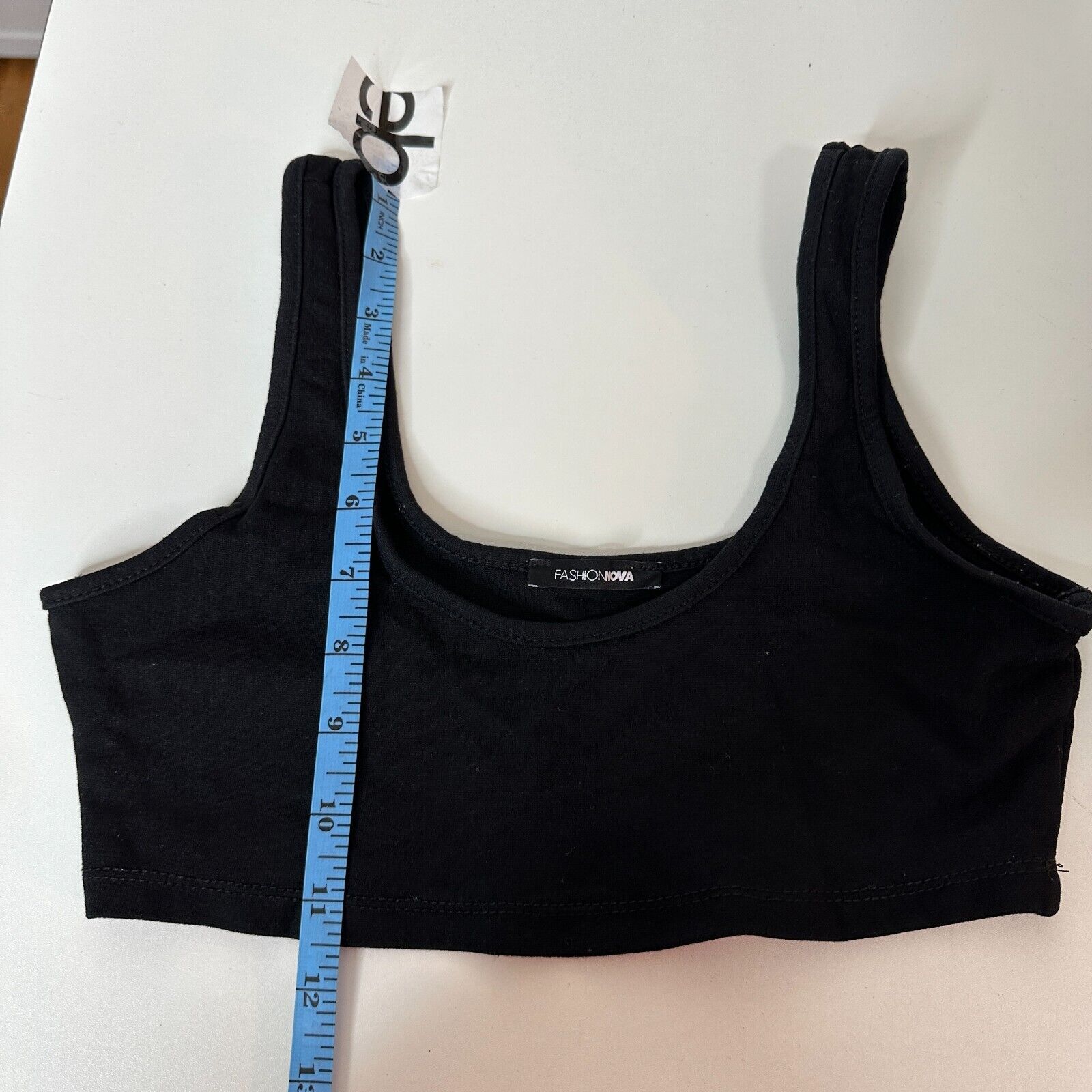 Other Fashion Nova Black Square Neck Crop Tank Top Bralette XS Size XS / US 0-2 / IT 36-38 - 4 Thumbnail