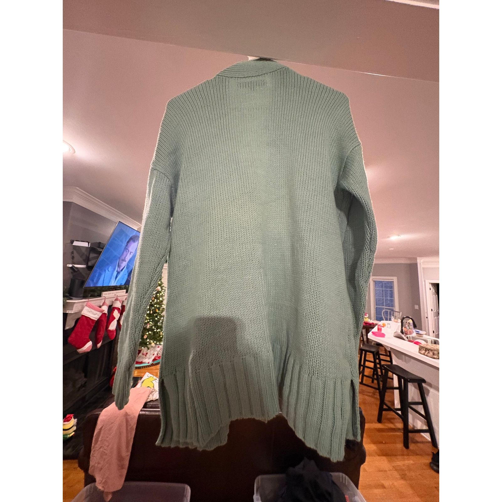 Loft LOFT Women’s Sage Green Chunky Knit Cardigan Size Small Size S / US 4 / IT 40 - 4 Thumbnail