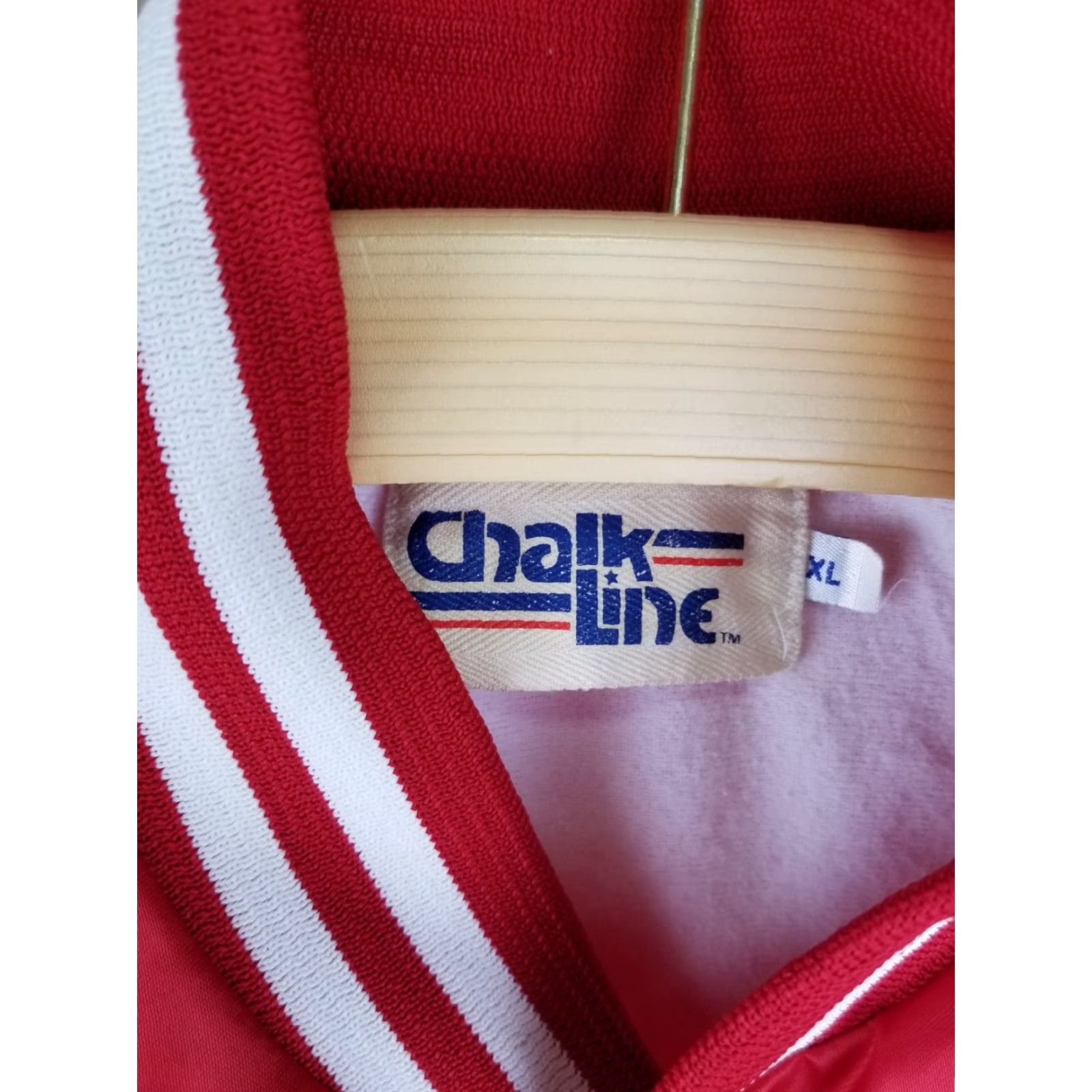 Chalk Line VINTAGE CHALKLINE RED SATIN JACKET MLB 90's CINCINNATI REDS SZ XL Mens Bomber Jacket Size US XL / EU 56 / 4 - 5 Thumbnail