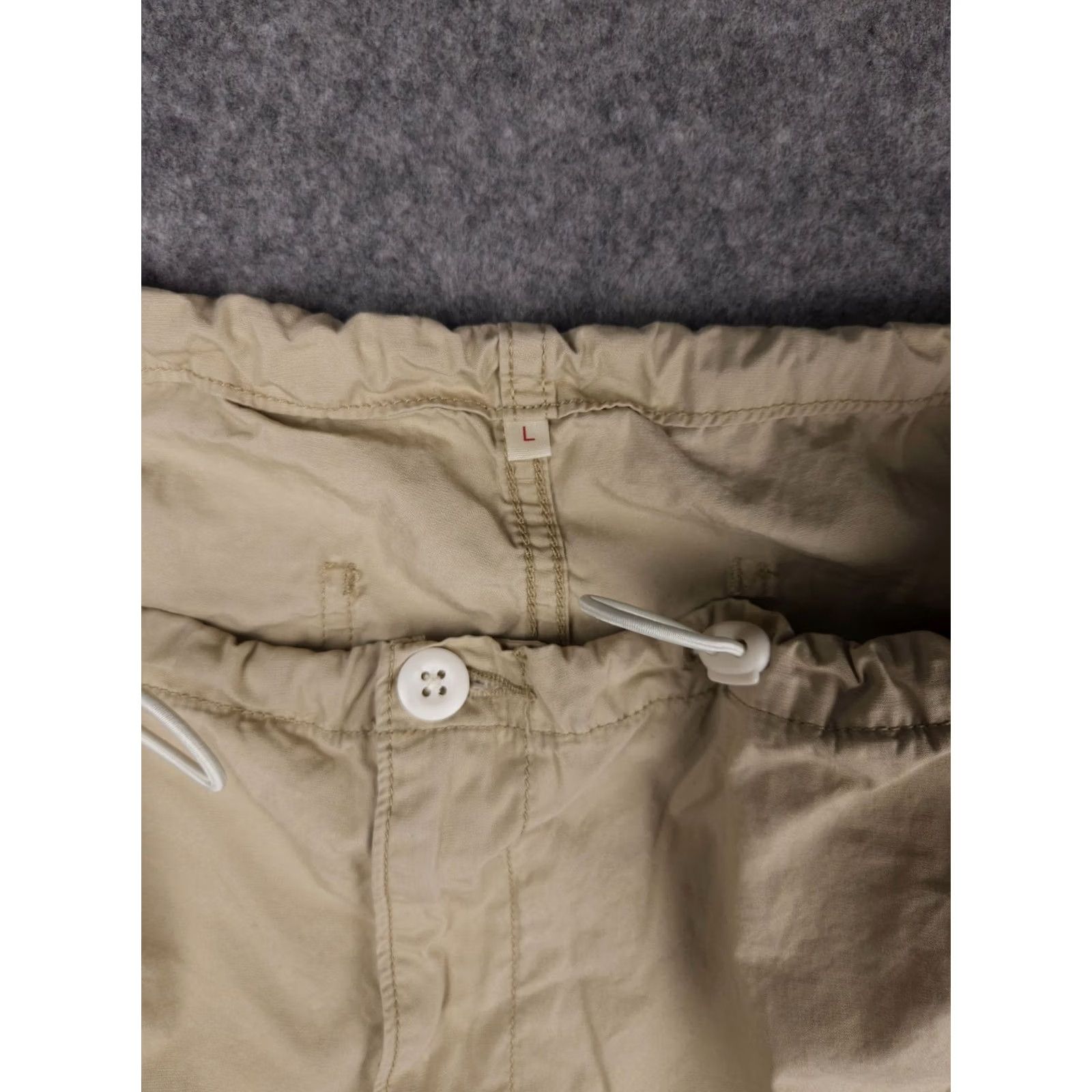 Levi's Levi's Parachute Pants Mens Large 34 x 29 Beige Drawstring Lightweight Cotton Pants Mens Size US 33 - 3 Thumbnail