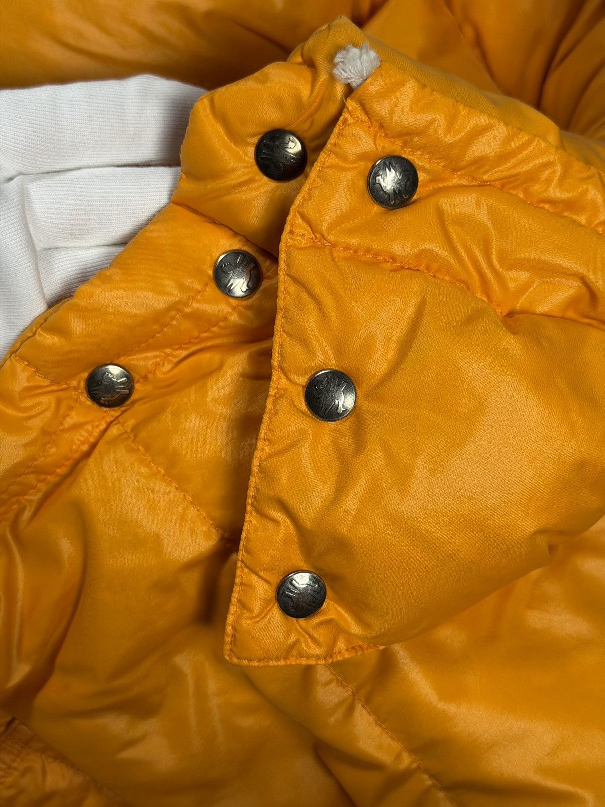 Moncler Vintage Moncler Down Jacket Orange Hooded Made in Italy 1981 Size US XL / EU 56 / 4 - 17 Thumbnail