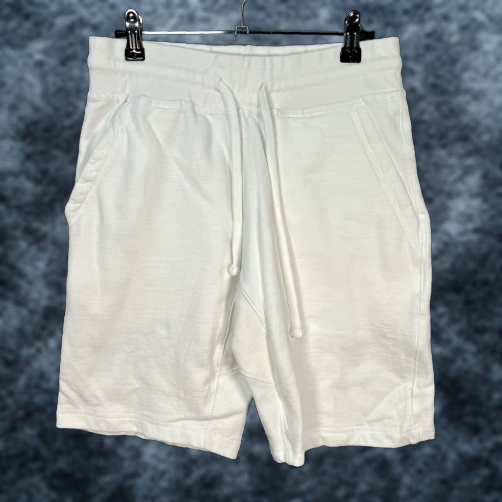 Vintage Camp Isidro Womens Small White Soft Cotton Drawstring Lounge Shorts Size 28" / US 6 / IT 42 - 1 Thumbnail