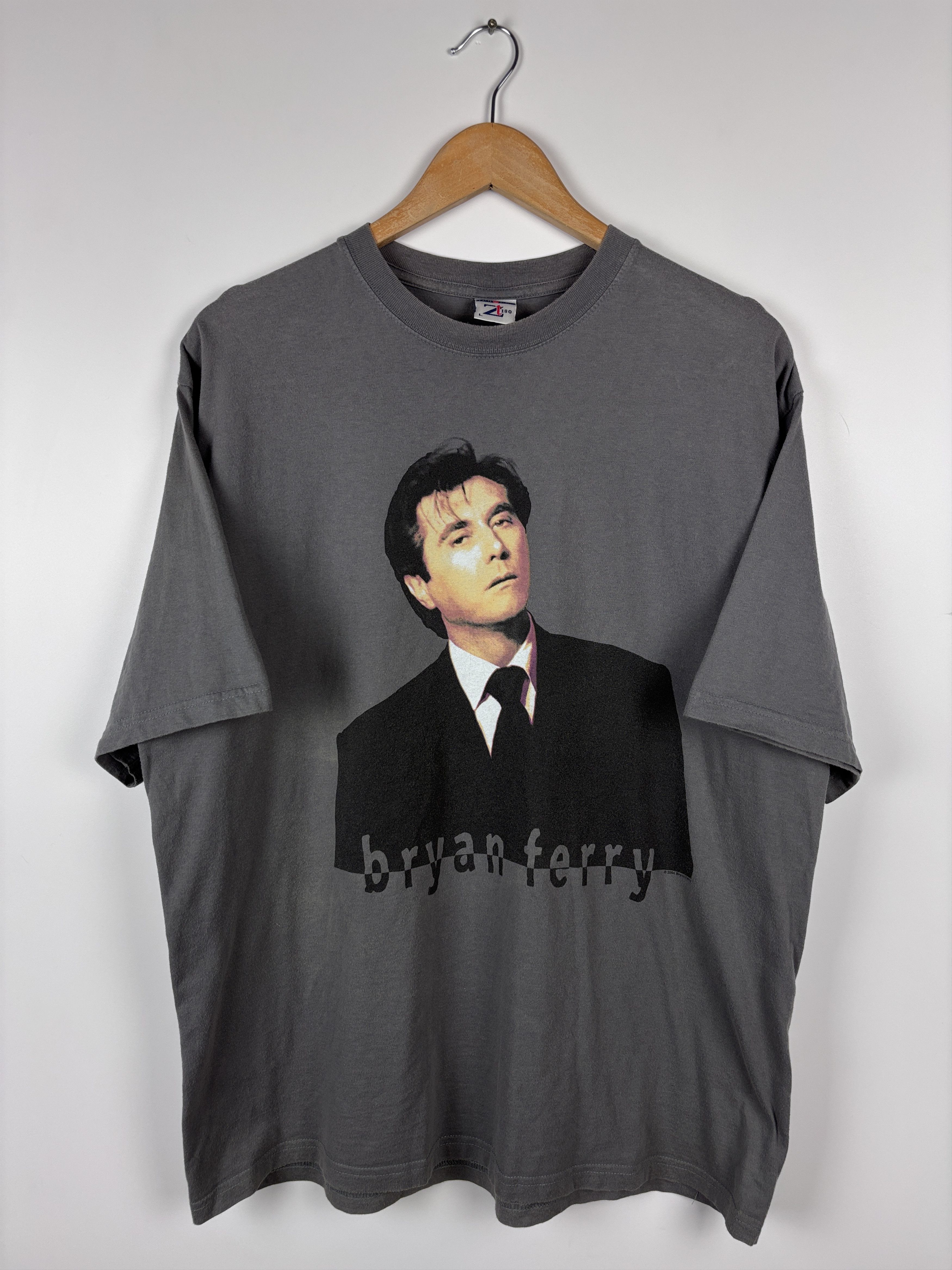 Band Tees × Jerzees × Vintage Vintage Bryan Ferry 2004 T-Shirt Jerzees Gray Mens Size L Size US L / EU 52-54 / 3 - 1 Thumbnail