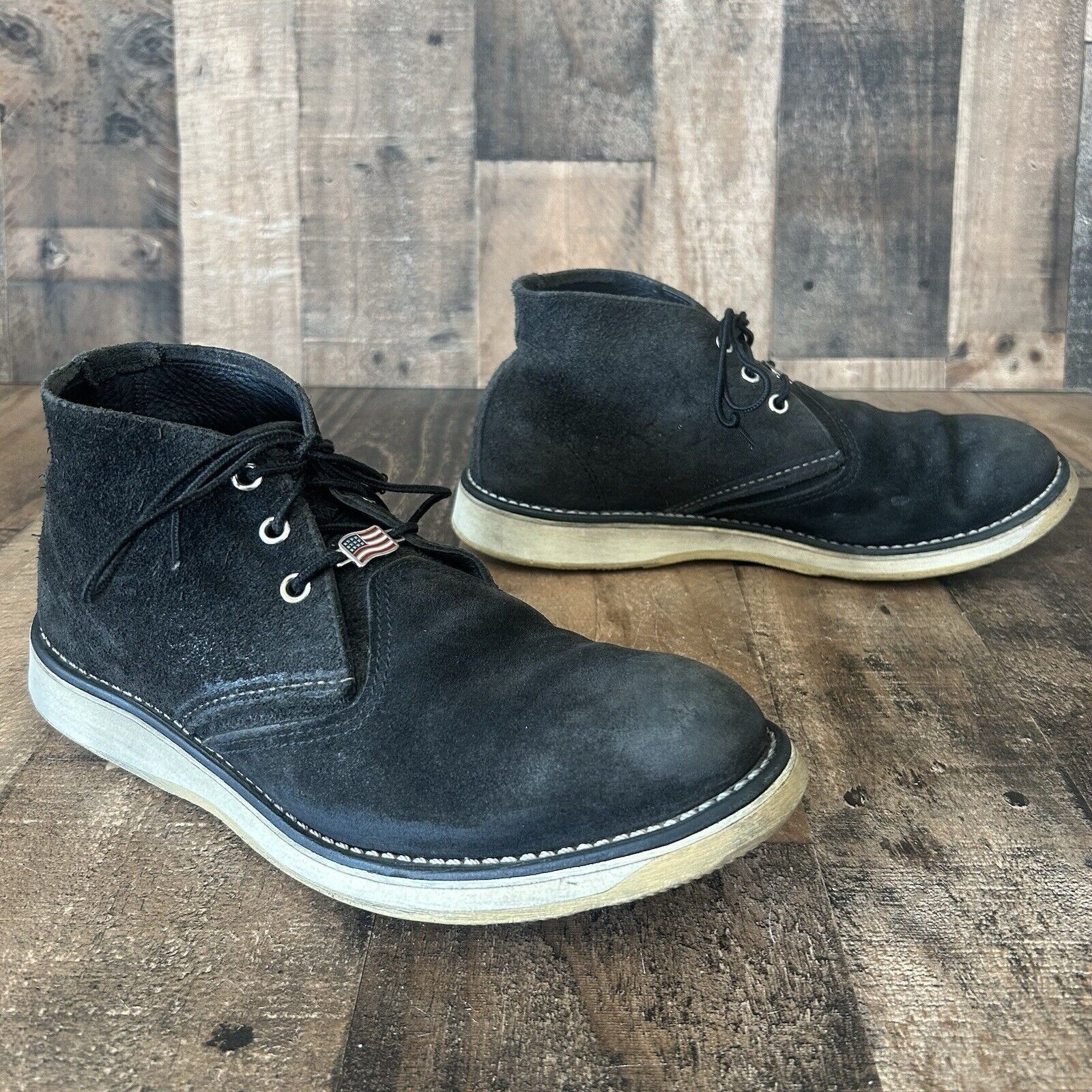 Red Wing Red Wing 3147 Black Suede Chukka Work Boots Mens 9.5 D Grailed