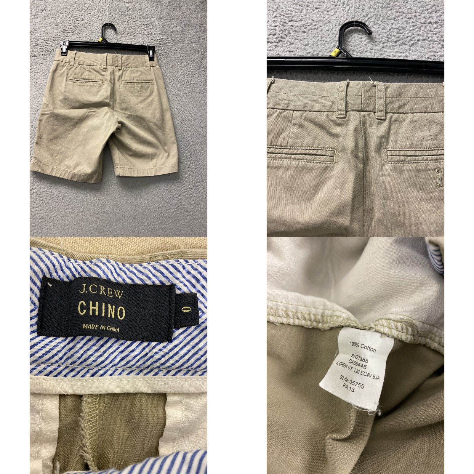 J.Crew VINTAGE J.CREW Women's Chino Shorts Casual Cotton Size 0 Beige Size 25" / US 0 / IT 36 - 8 Thumbnail