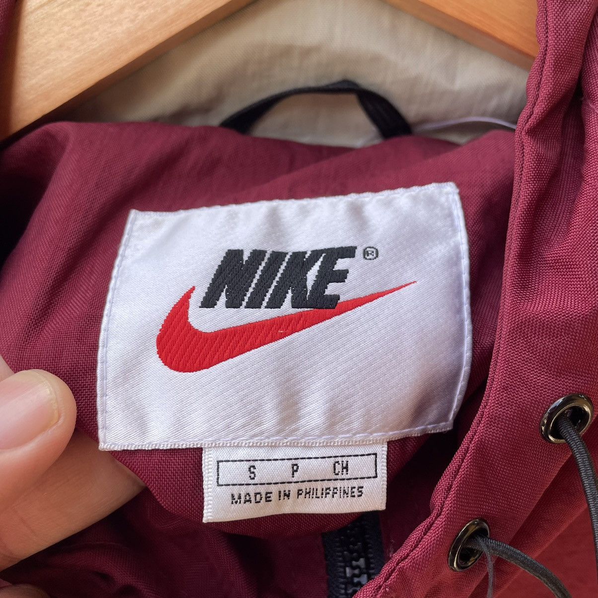 Nike × Vintage 🔥Vintage 90s Nike Center Logo Half Zipper Hoodie Jacket Size L / US 10 / IT 46 - 16 Thumbnail