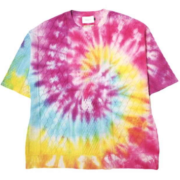 Other Other CAL O LINE × Ray BEAMS YUKI D.Y.E TIE DYE CREW S/S KNIT TEE Cotton Knit Tee Limited Cotton Tops CYW-210RB DUTY FREE for USA Size ONE SIZE - 1 Thumbnail