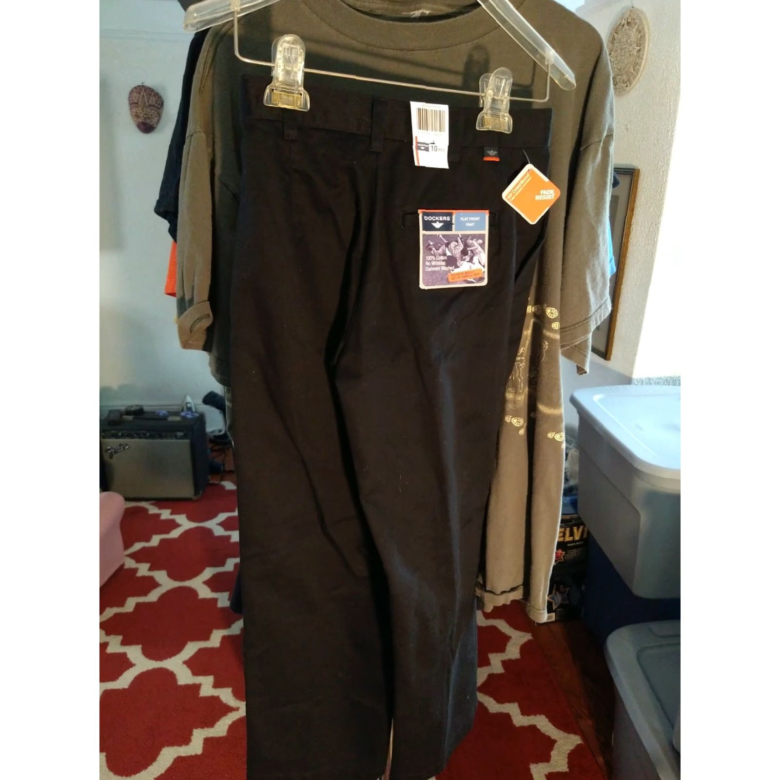 Dockers VINTAGE Dockers Ladies Flat Front Black Work Pants 10 Regular Womens Cotton Flat Front 90s style? Size 32" / US 10 / IT 46 - 3 Thumbnail
