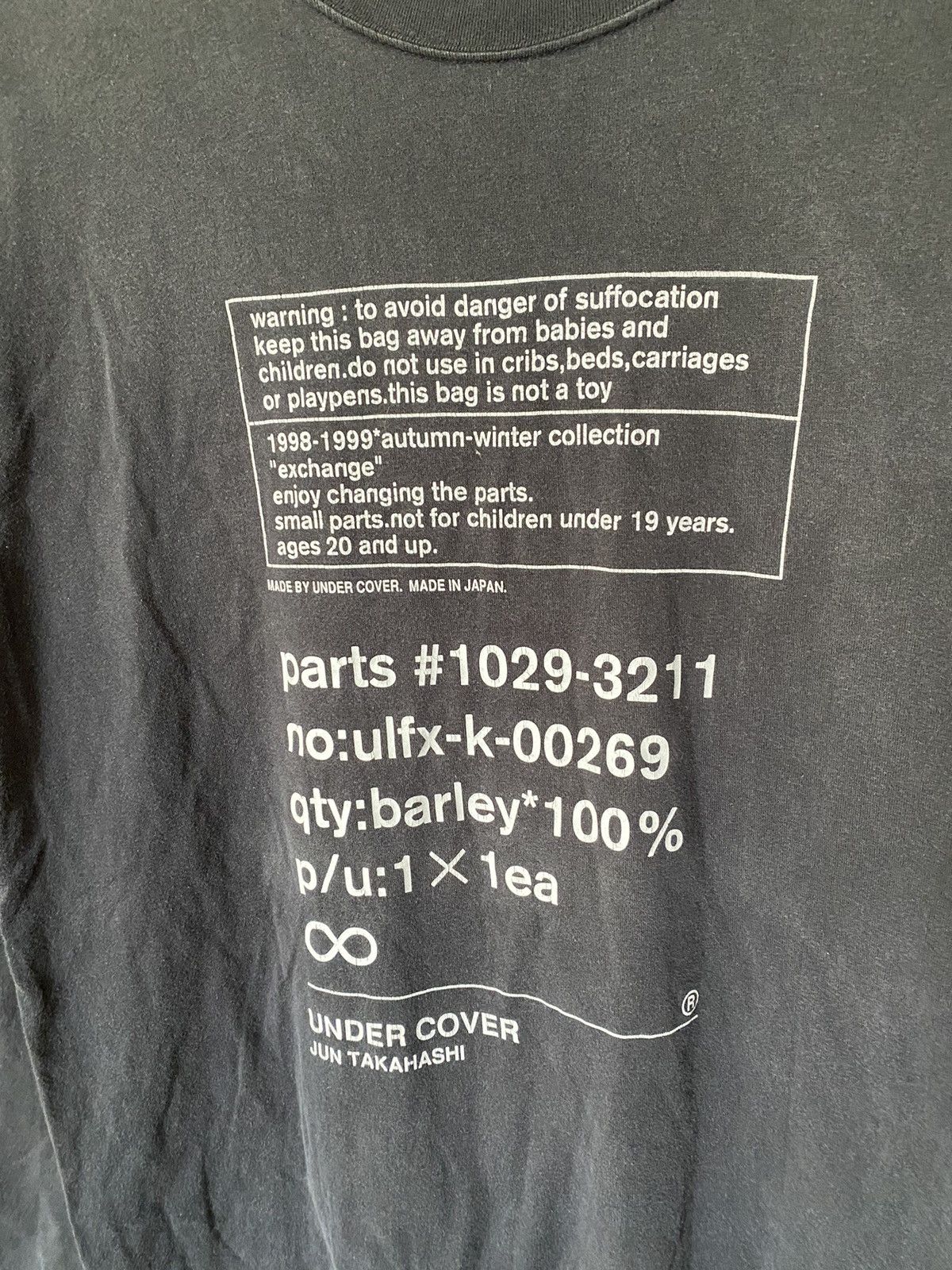 Undercover AW1998 Undercover caretag logo shirt Size US L / EU 52-54 / 3 - 4 Thumbnail