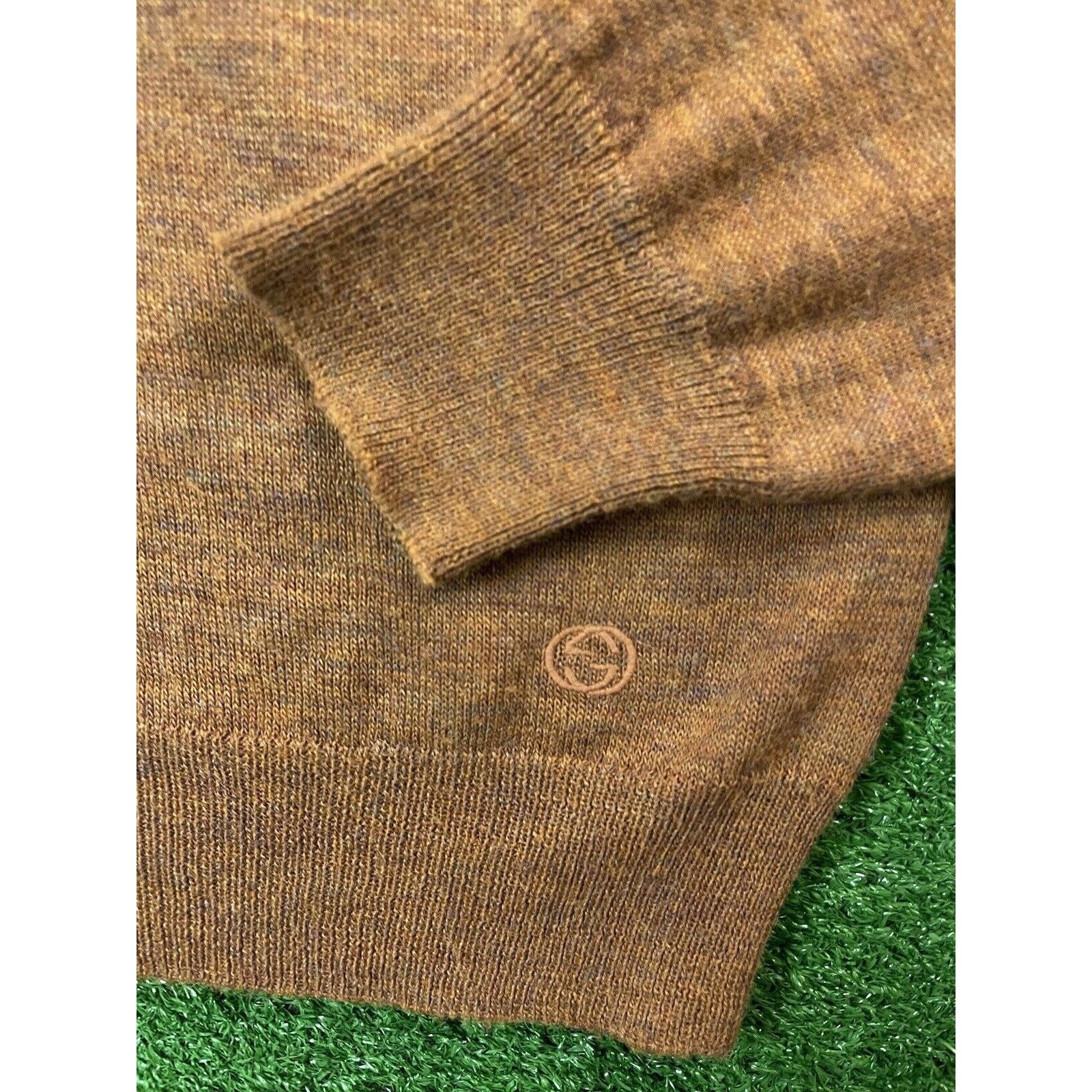 Gucci Gucci Alpaca Knit Orange Brown Small Cardigan Sweater Italy Size US M / EU 48-50 / 2 - 2 Thumbnail