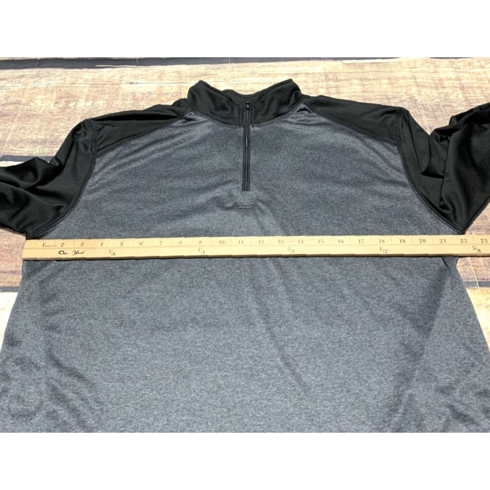 Vintage Badger Sport 1/4 Zip Pullover Shirt Mens Large Black Gray Active Lightweight Shirt Size US L / EU 52-54 / 3 - 5 Thumbnail
